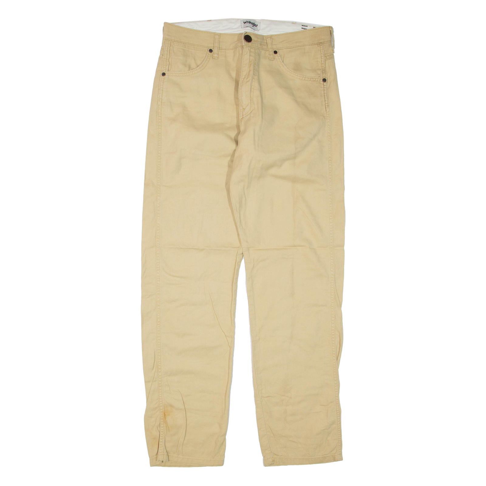 WRANGLER Mens Trousers Beige Regular Straight W30 L32 Refurbished - N/A refurbished available on Cerqular