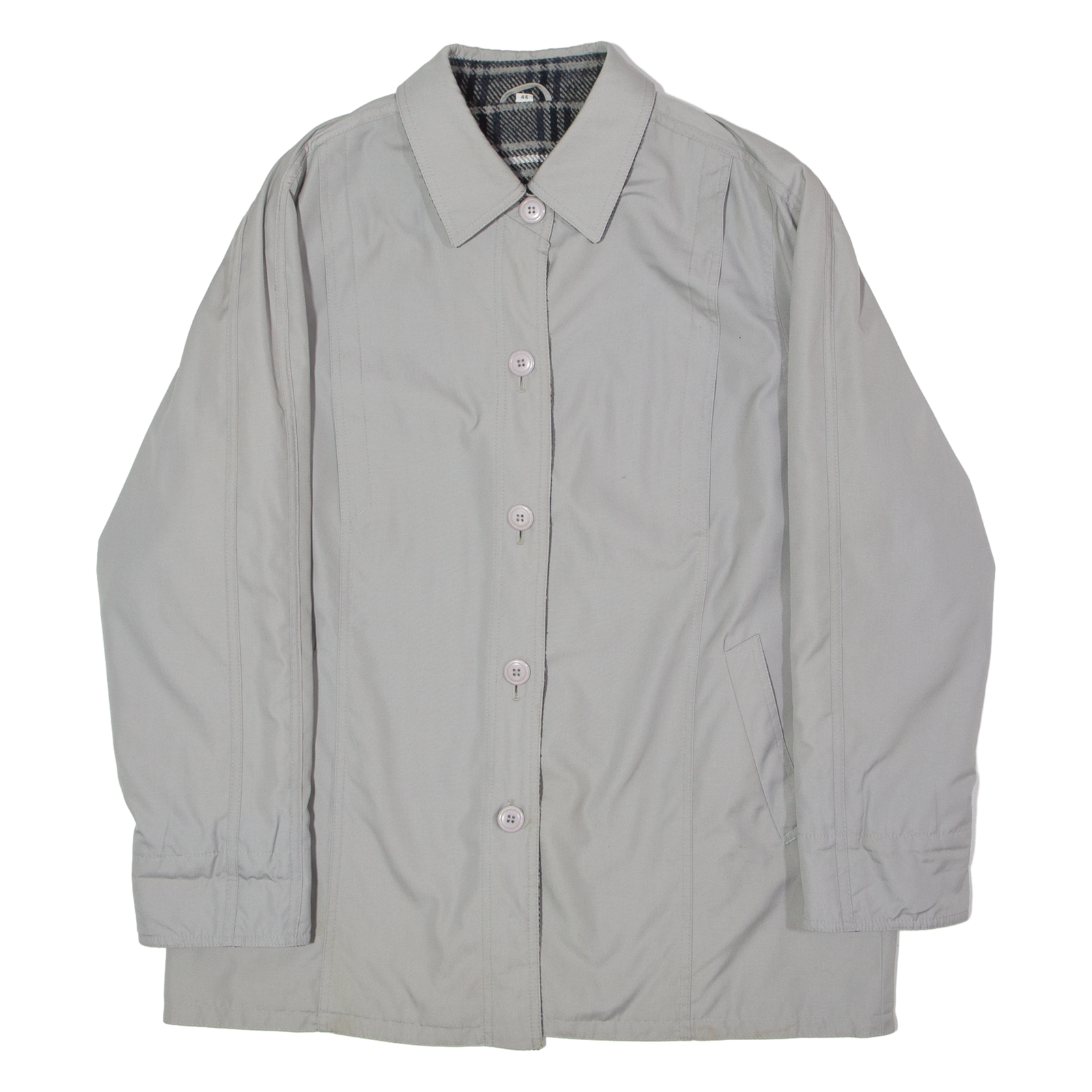 Womens Trench Jacket Grey 90s UK 16 Refurbished - N/A refurbished available on Cerqular