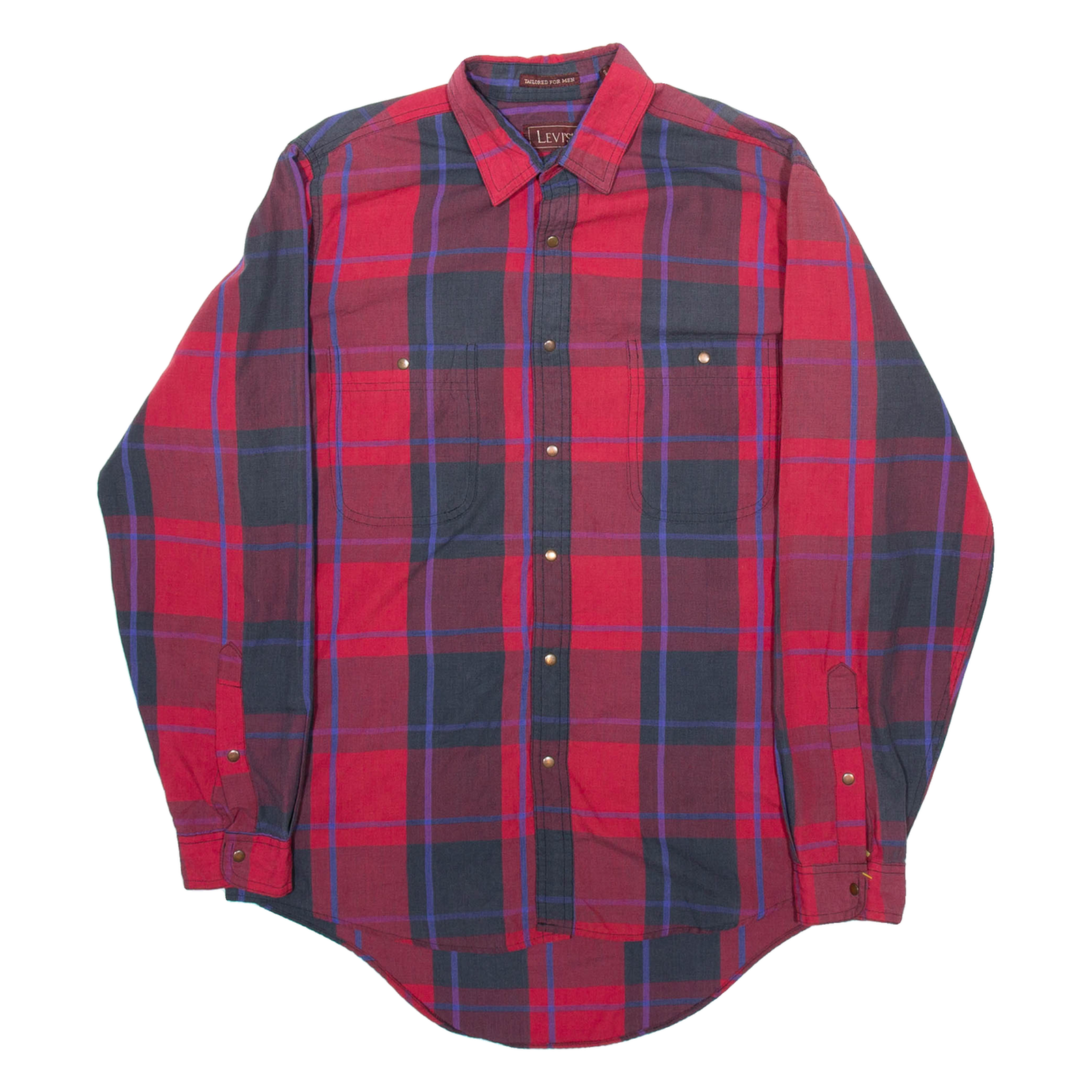 LEVI'S Mens Shirt Red Check Long Sleeve M Refurbished - N/A refurbished available on Cerqular