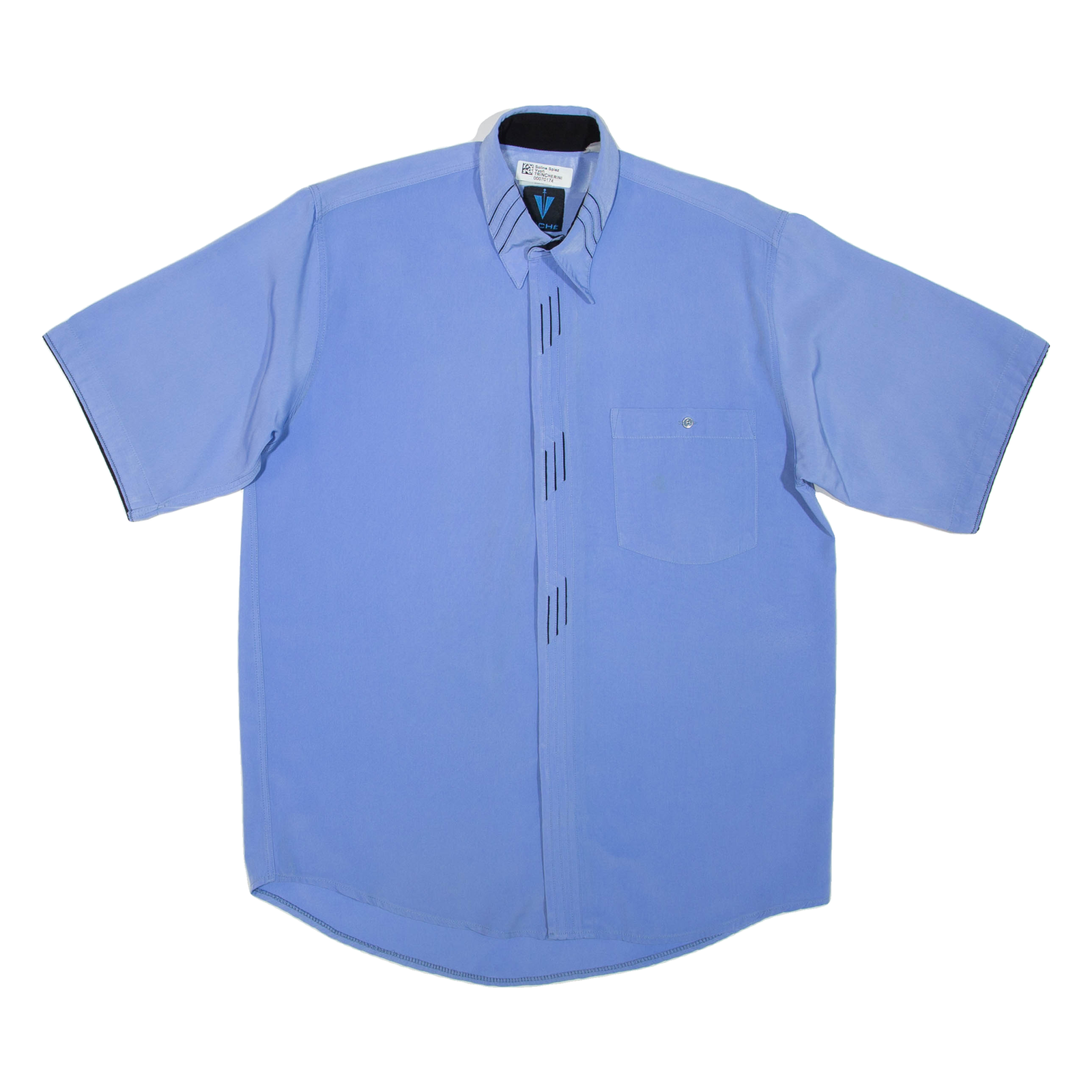 LECHE Mens Plain Shirt Blue L Refurbished - N/A refurbished available on Cerqular