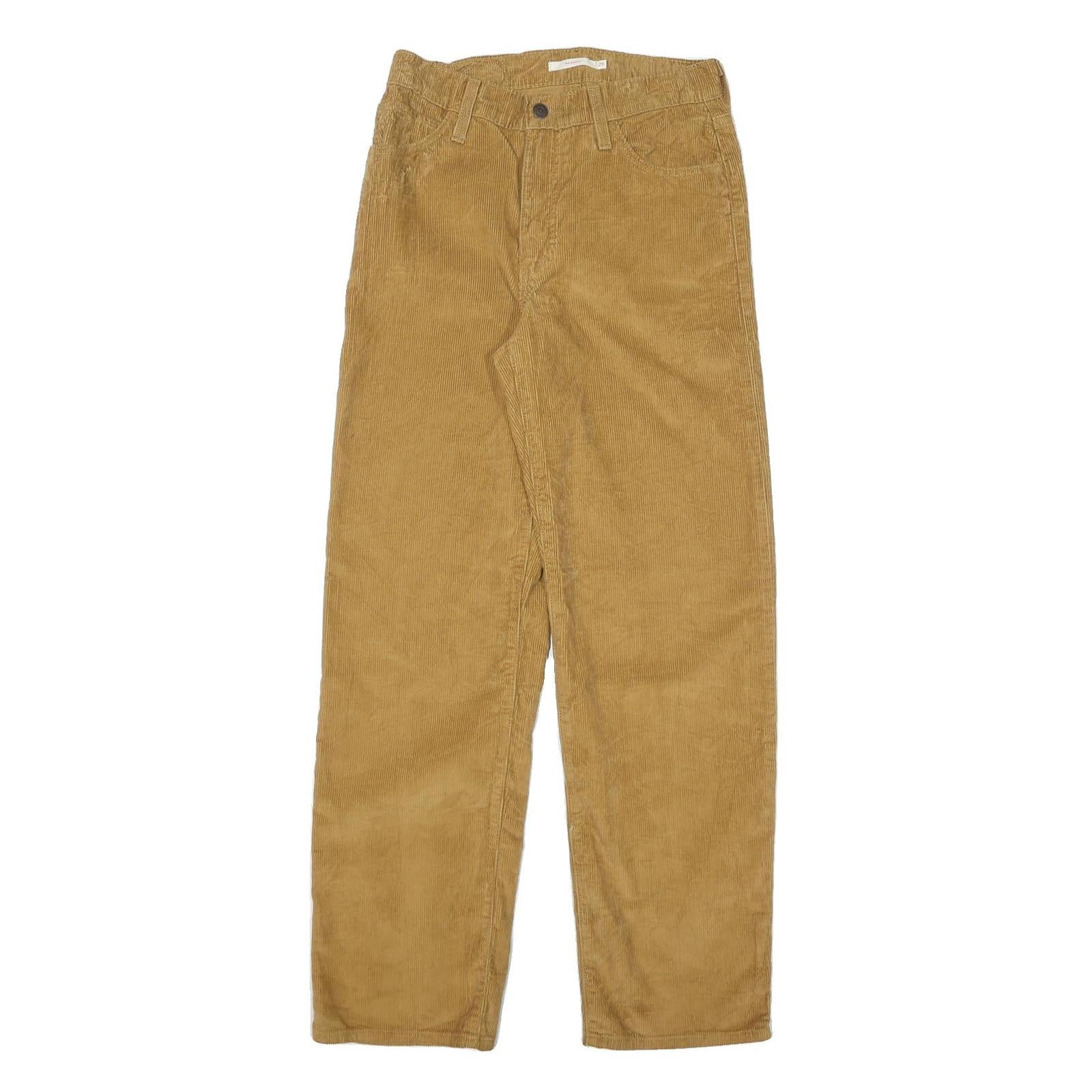 LEVI'S Womens Cotton Blend Tan Relaxed Straight Trousers W28 L30 Casual Everyday Refurbished - N/A refurbished available on Cerqular