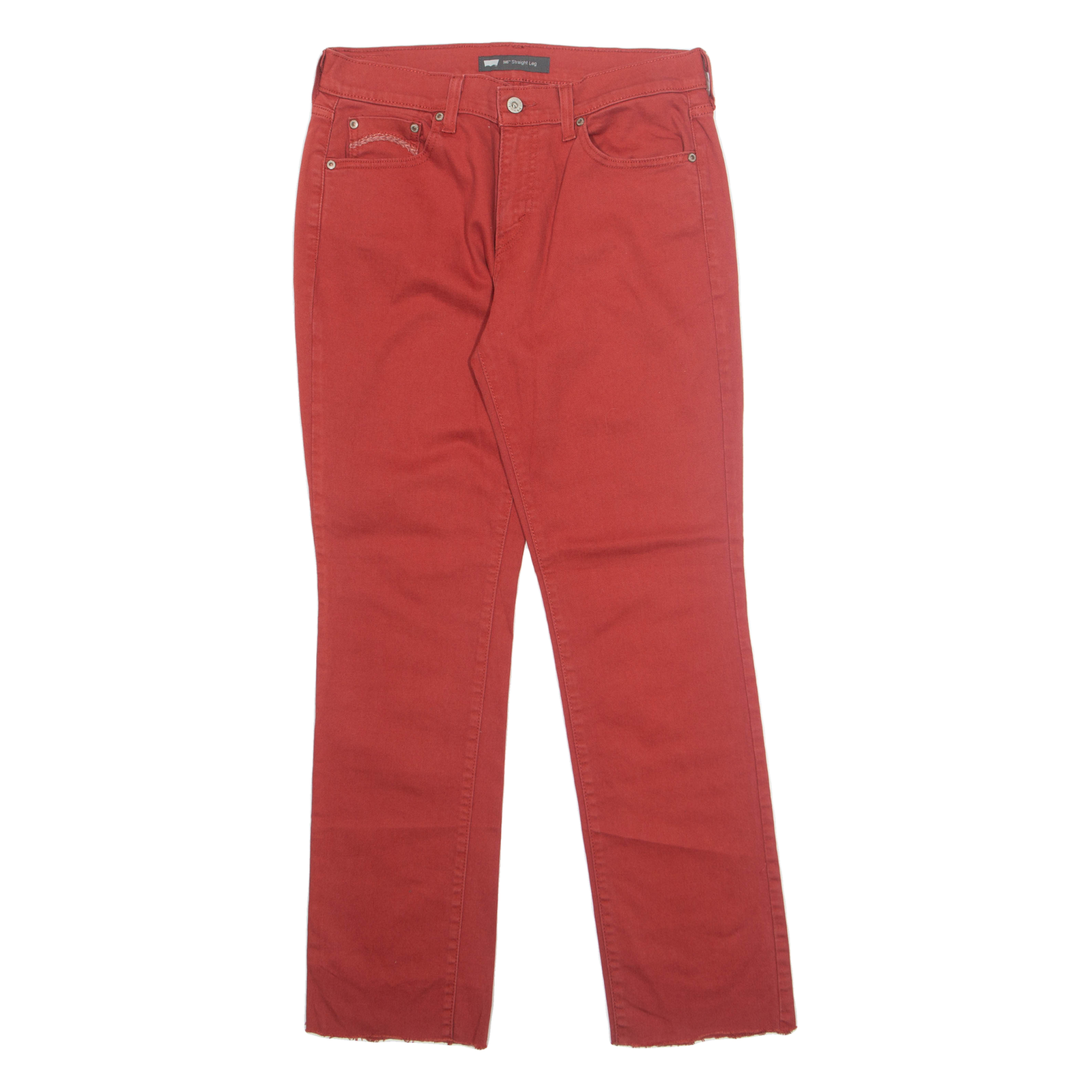 LEVI'S 505 Mens Trousers Red Regular Straight W32 L31 Refurbished - N/A refurbished available on Cerqular