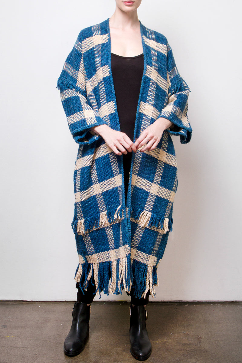 Newman Organic Cotton Plaid Coat | Size: one size Refurbished - N/A (Note: There is no well-known brand called "AR refurbished available on Cerqular