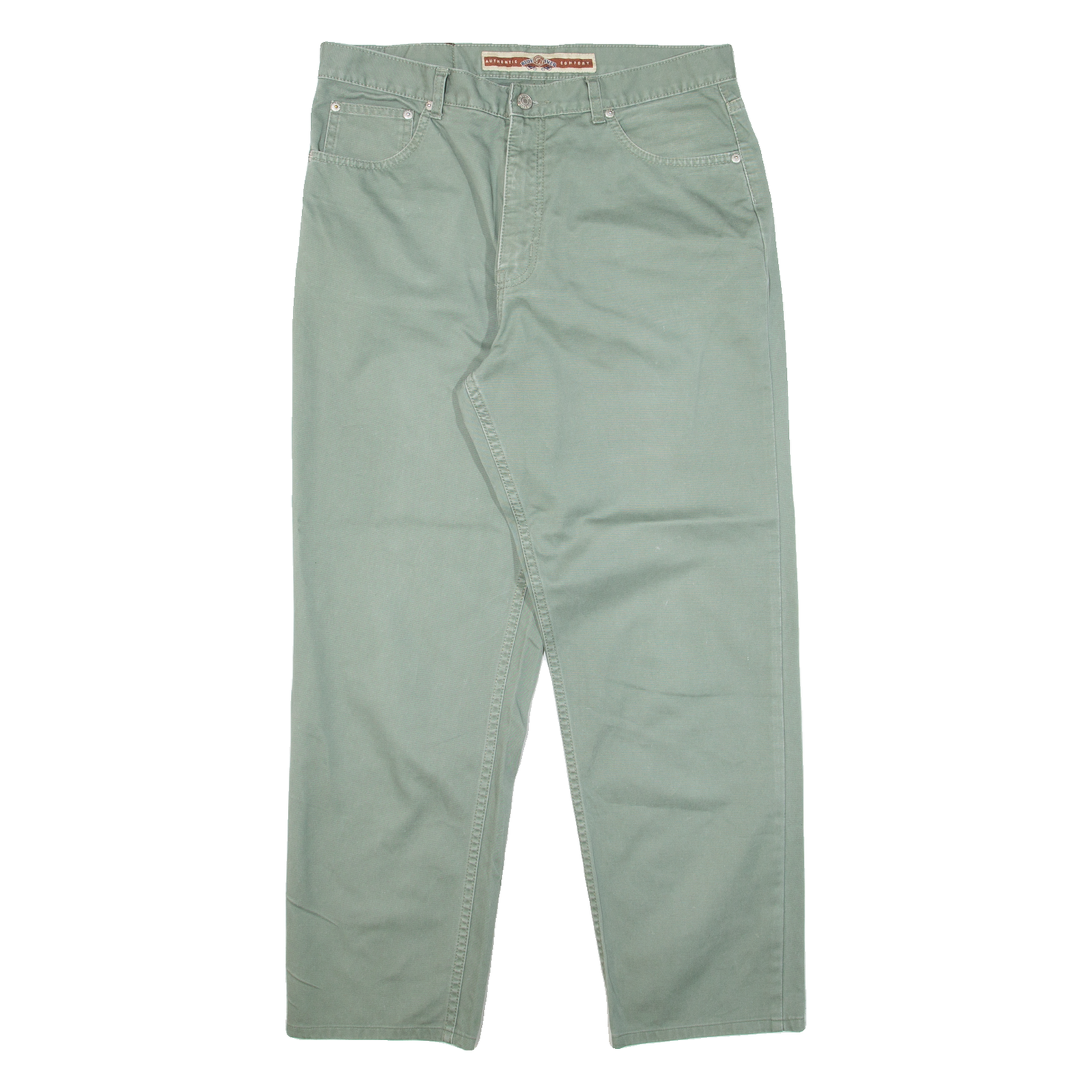 BLUE RIVER Mens Trousers Green Relaxed Straight W34 L27 Refurbished - N/A refurbished available on Cerqular