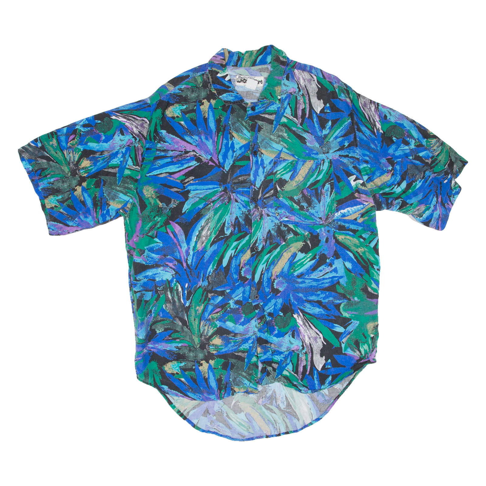 WHOOS SHIRT Mens Hawaiian Shirt Blue Crazy Pattern S Refurbished - N/A refurbished available on Cerqular