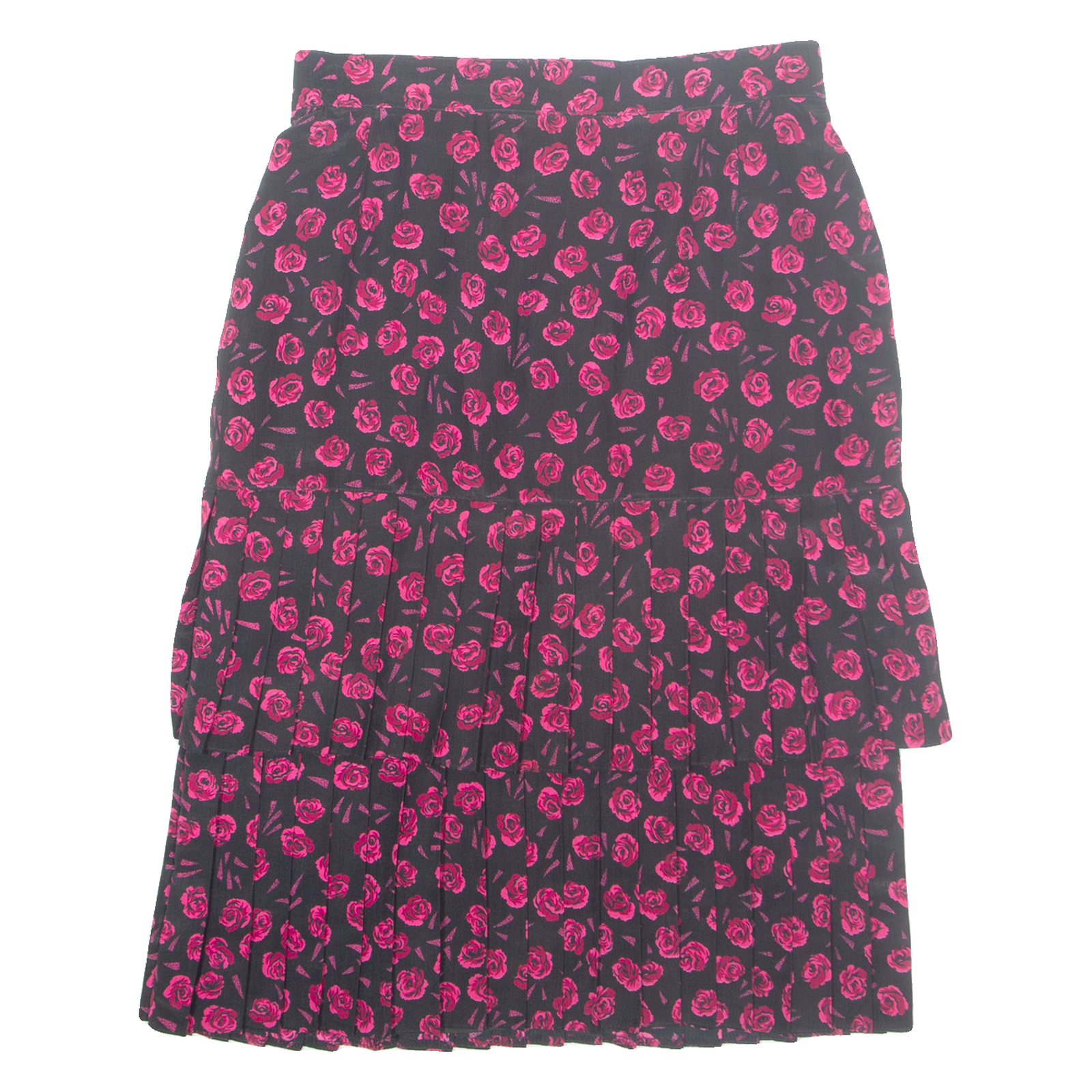 Womens Pleated Skirt Pink Midi Floral M Refurbished - N/A refurbished available on Cerqular