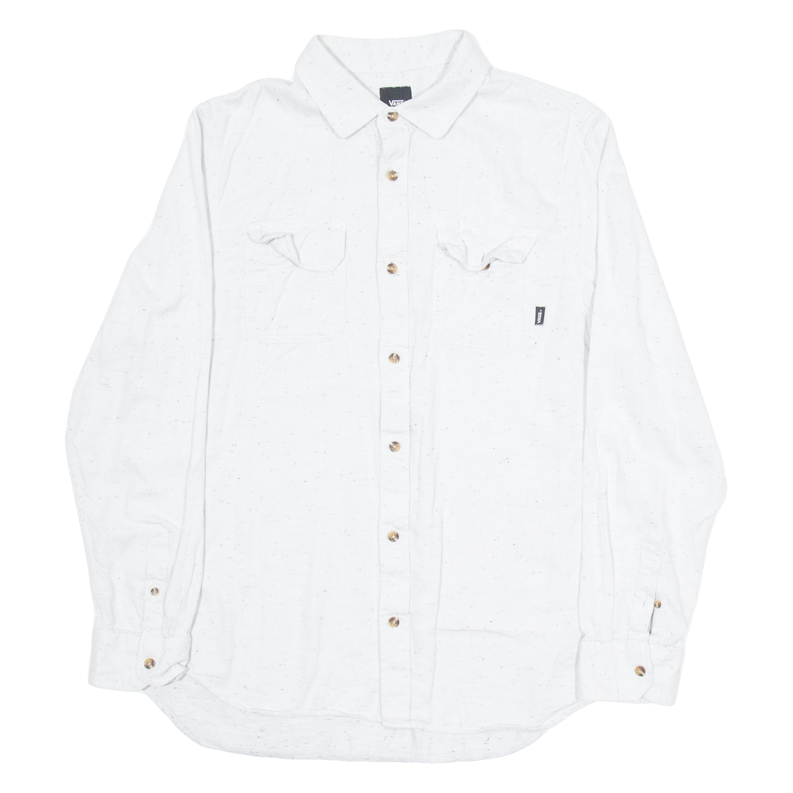 VANS Mens Plain Shirt White Long Sleeve M Refurbished - N/A refurbished available on Cerqular