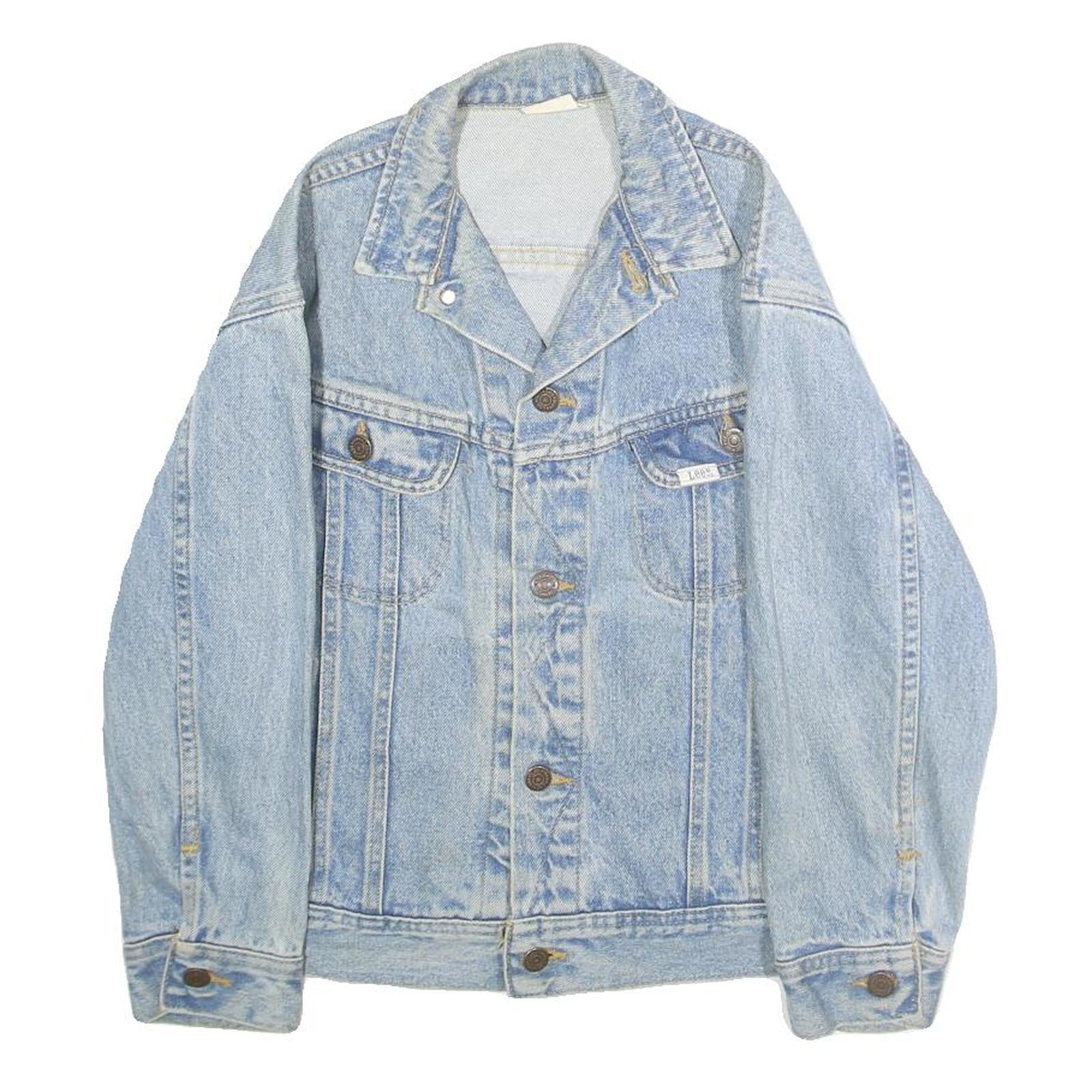 LEE Mens Blue Denim Cotton Button Jacket M Classic Casual Outerwear Refurbished - N/A refurbished available on Cerqular
