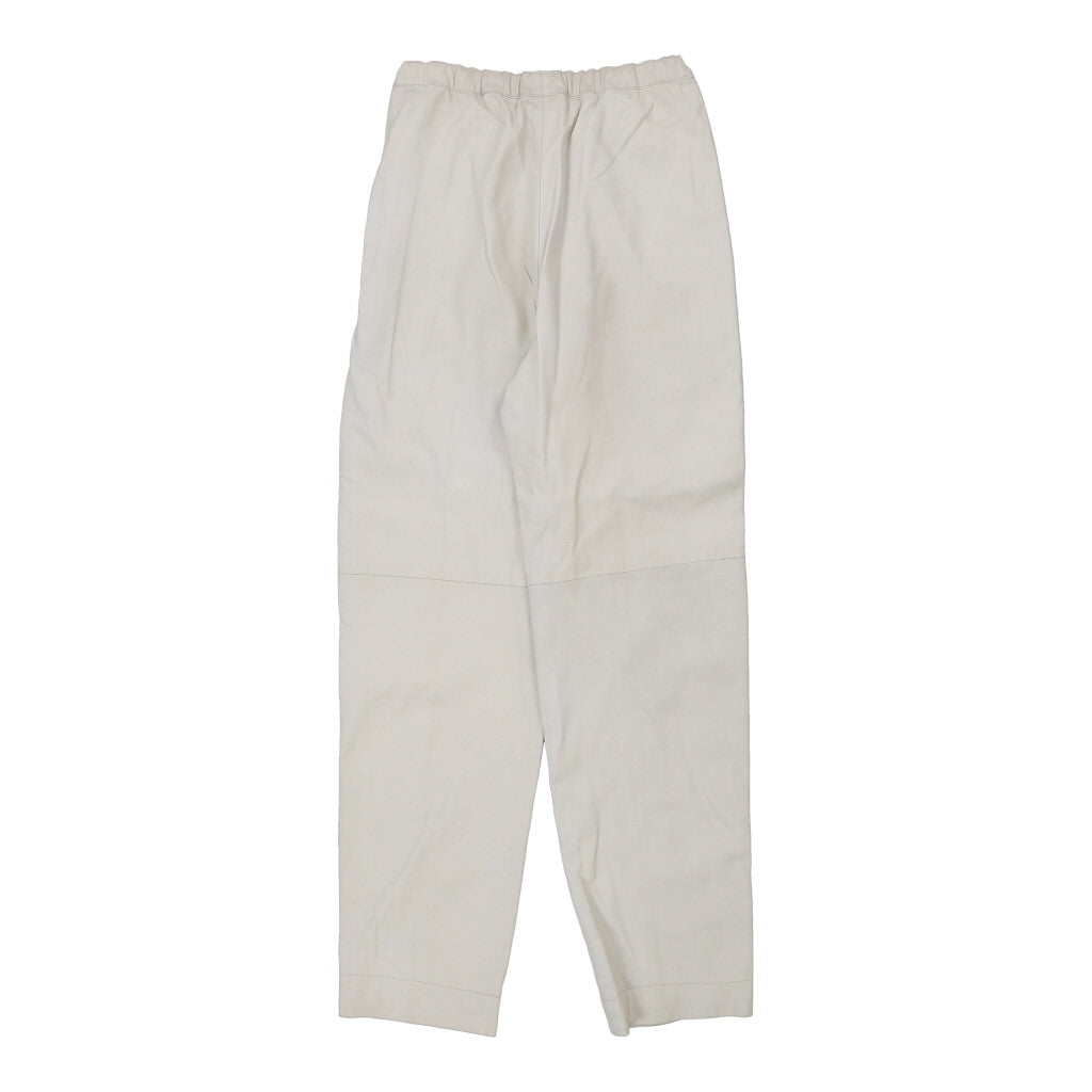 Unbranded Trousers - Small White Leather Refurbished - Thrifted (note: this is a term often used to describe second- refurbished available on Cerqular
