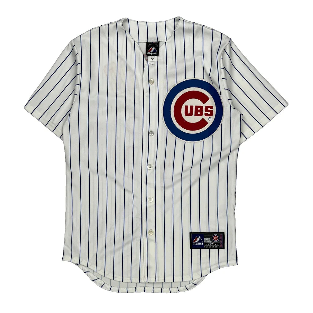 Buy Chicago Cubs Majestic Mlb Jersey - Small Blue Polyester Refurbished - $66.99 Chicago Cubs Majestic Mlb Jersey - Small Blue Polyester Refurbished - Thrifted (note: this is a term often used to describe second- refurbished available on Cerqular