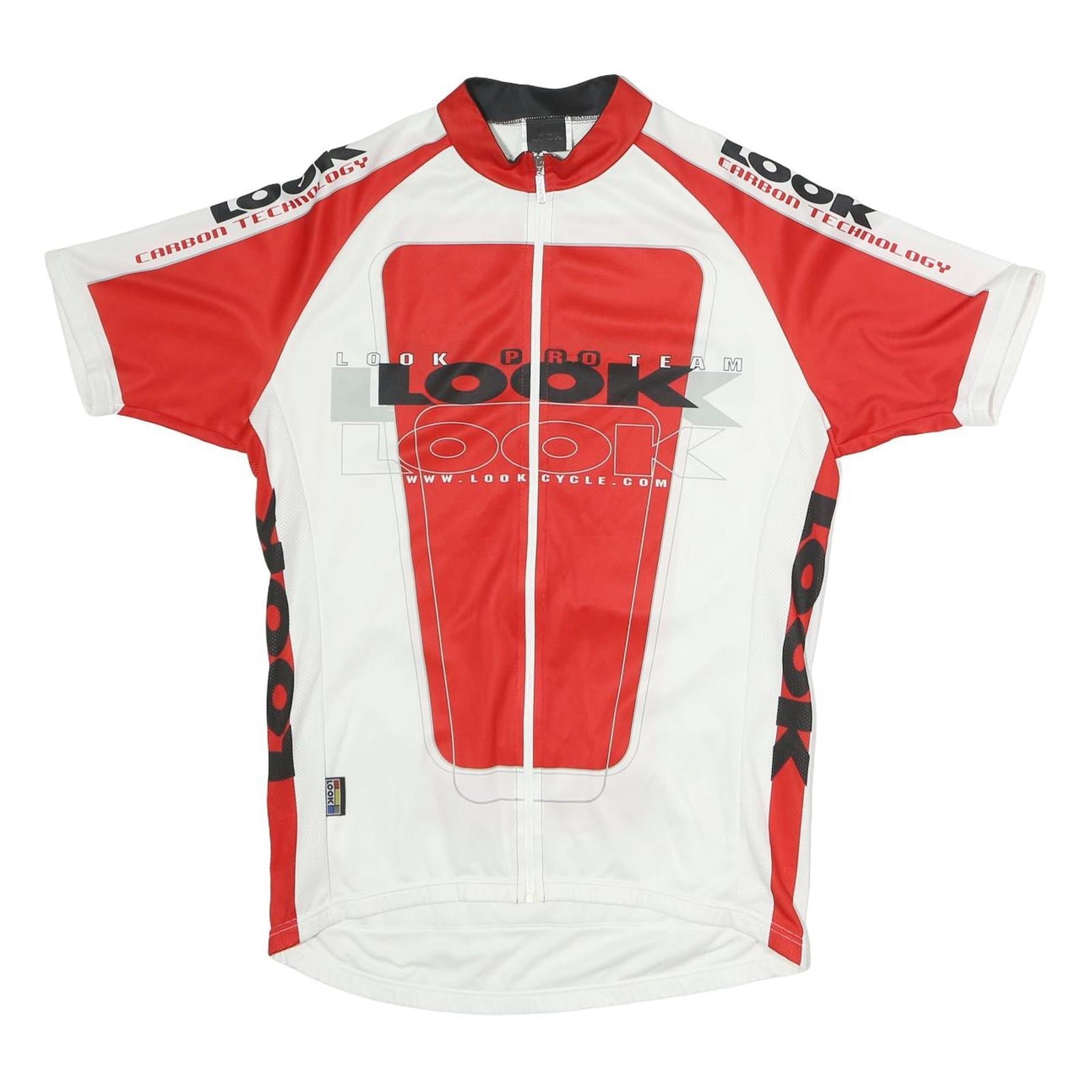 LOOK Mens Red & White Modern T-Shirt XL Short Sleeve Crew Neck Cycle Refurbished - N/A refurbished available on Cerqular