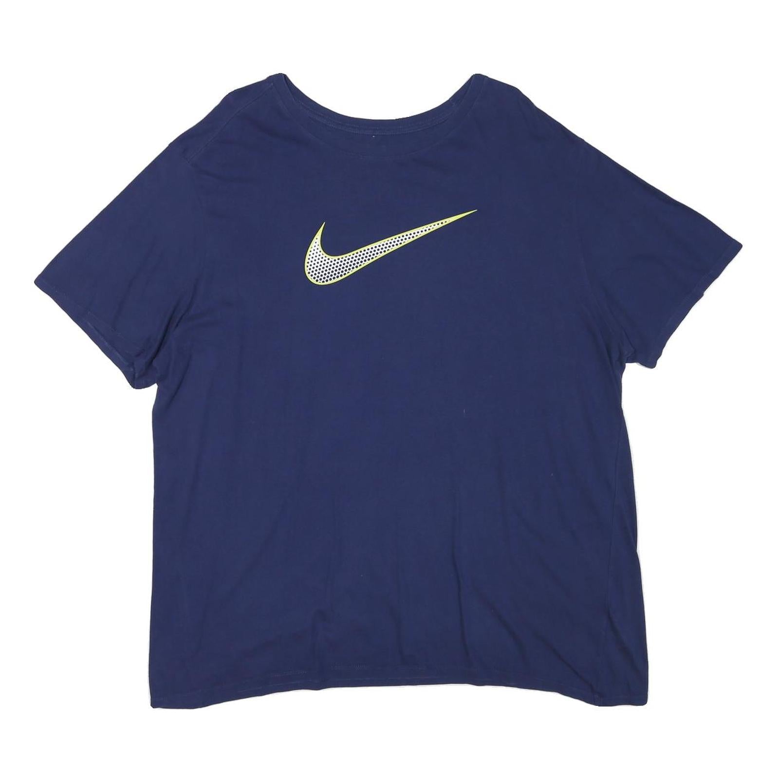 NIKE Mens Blue Graphic T-Shirt 2XL Short Sleeve Crew Neck Sports Casual Refurbished - N/A refurbished available on Cerqular