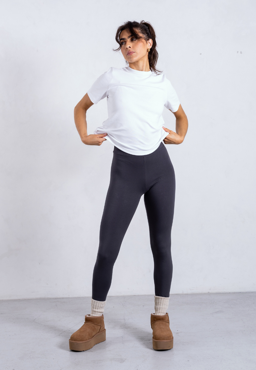 Organic Cotton Leggings, Charcoal | Size: L Refurbished - N/A (Note: It's possible that "Pantee" refurbished available on Cerqular