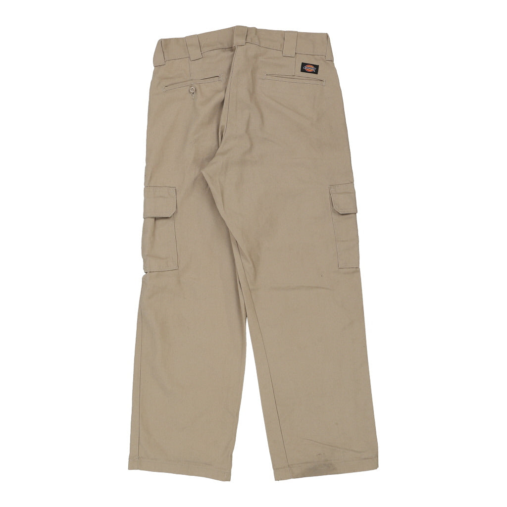 Dickies Cargo Trousers - 34W 30L Beige Polyester Blend Refurbished - Thrifted (note: this is a term often used to describe second- refurbished available on Cerqular