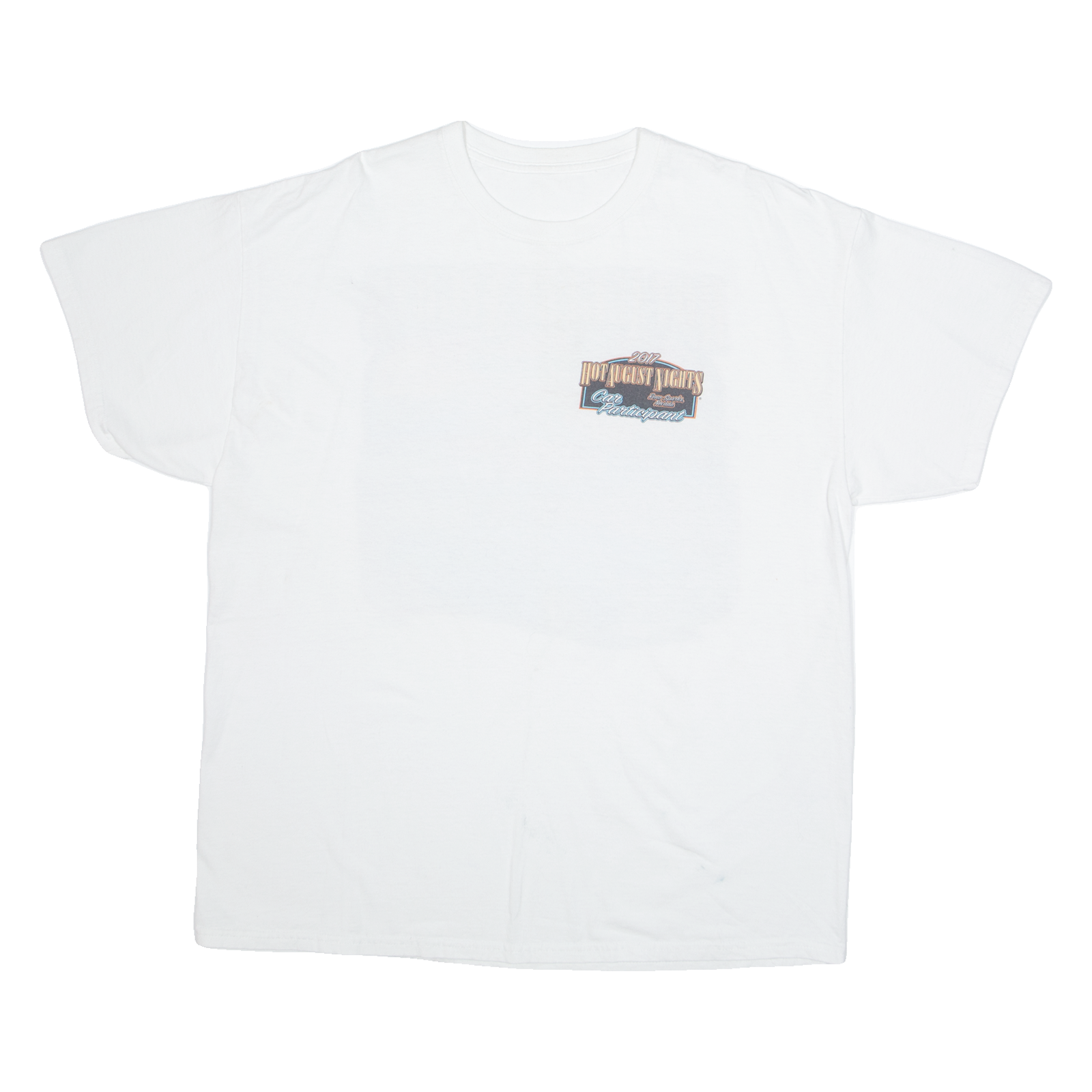 Hot August Nights Mens T-Shirt White USA L Refurbished - N/A refurbished available on Cerqular
