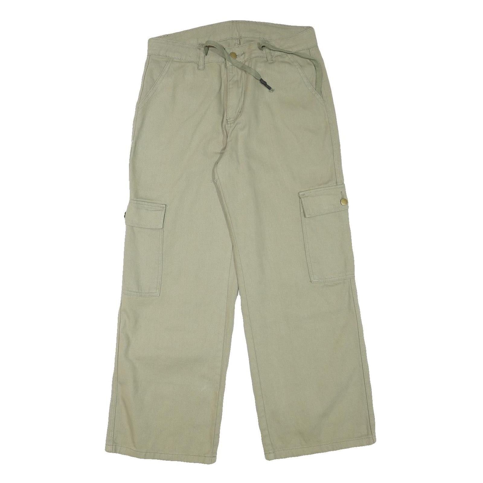 Mens Relaxed Fit Beige Cargo Trousers Cotton Blend W32 L29 Workwear Casual Refurbished - N/A refurbished available on Cerqular