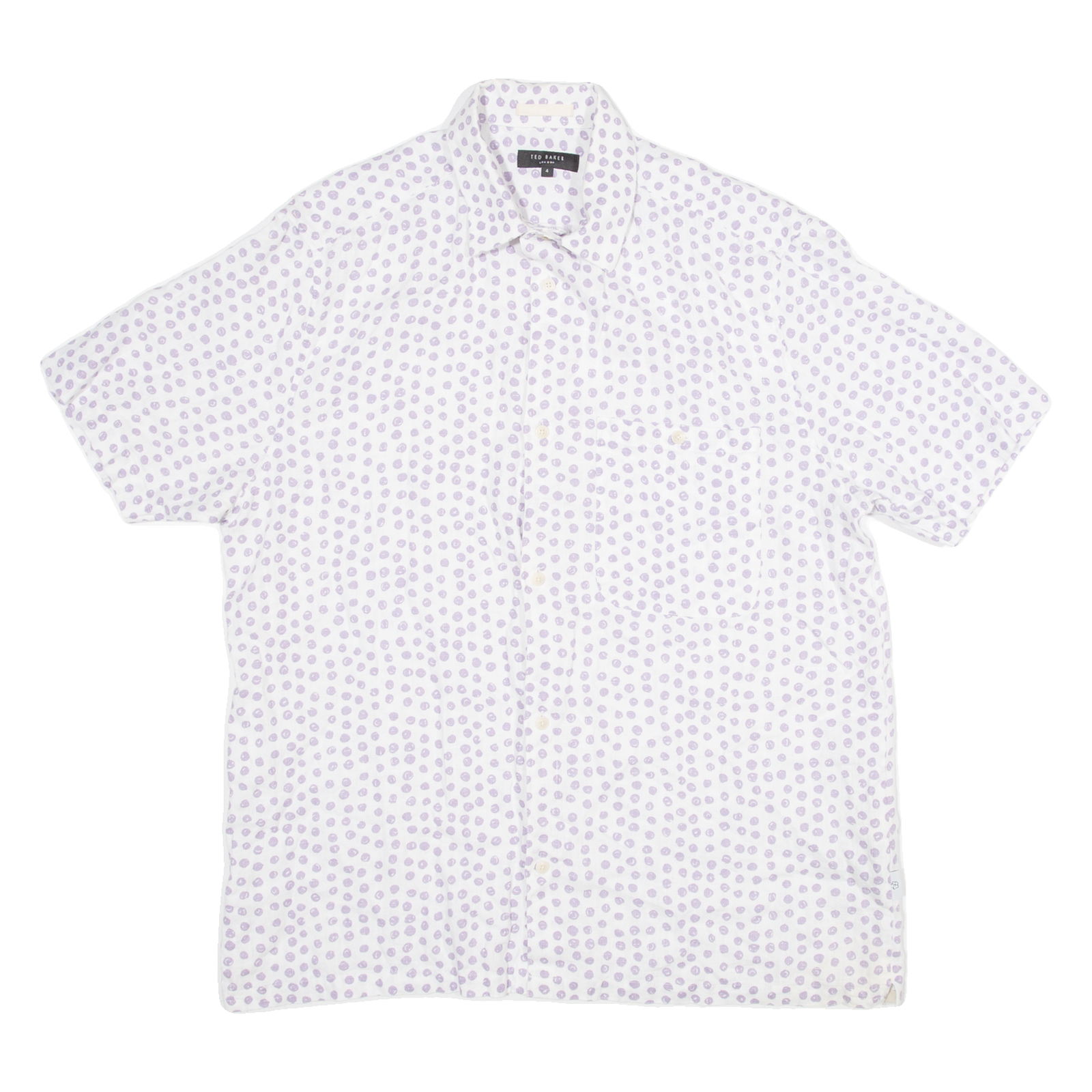 TED BAKER Mens Shirt Purple Polka Dot L Refurbished - N/A refurbished available on Cerqular