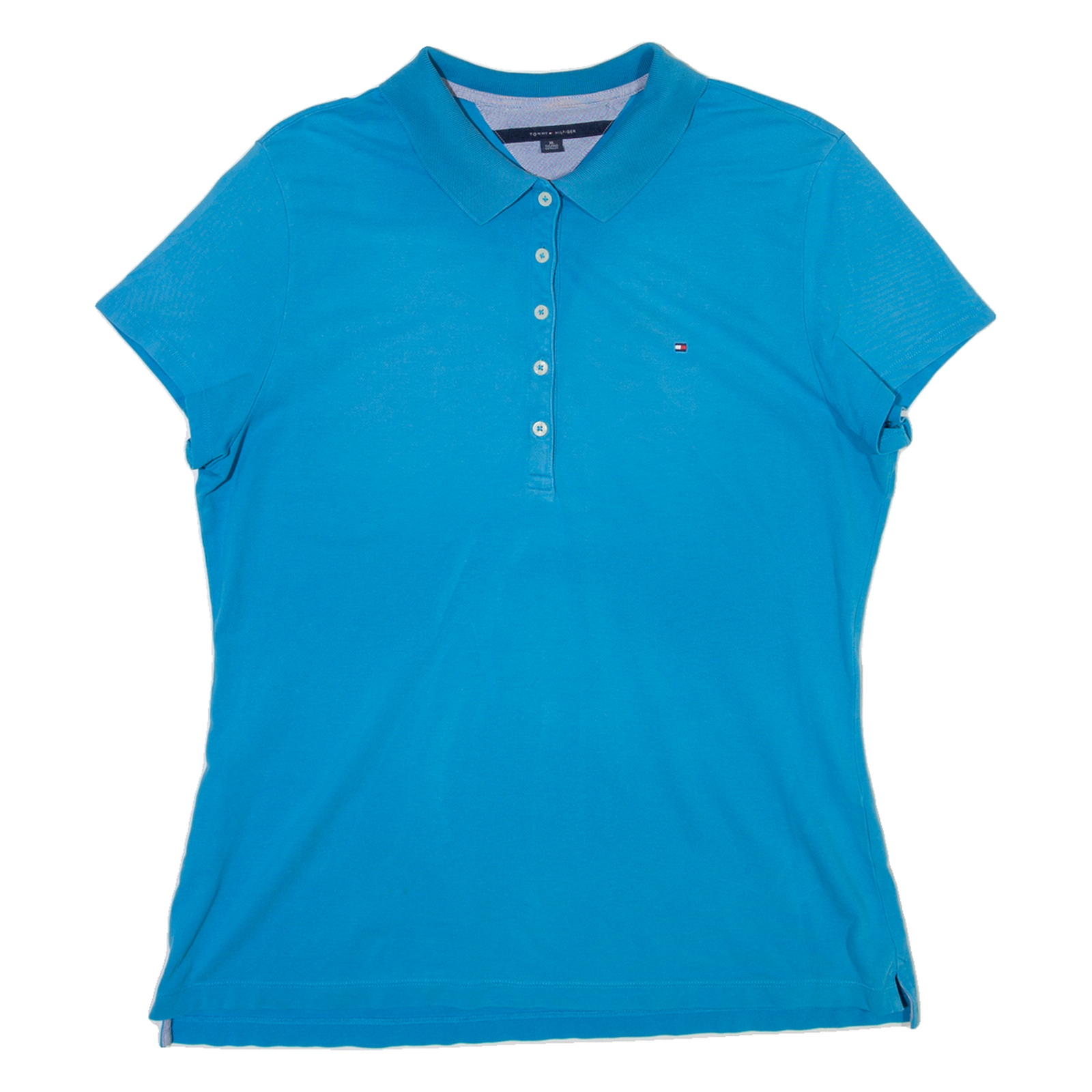 TOMMY HILFIGER Womens Polo Shirt Blue XL Refurbished - N/A refurbished available on Cerqular