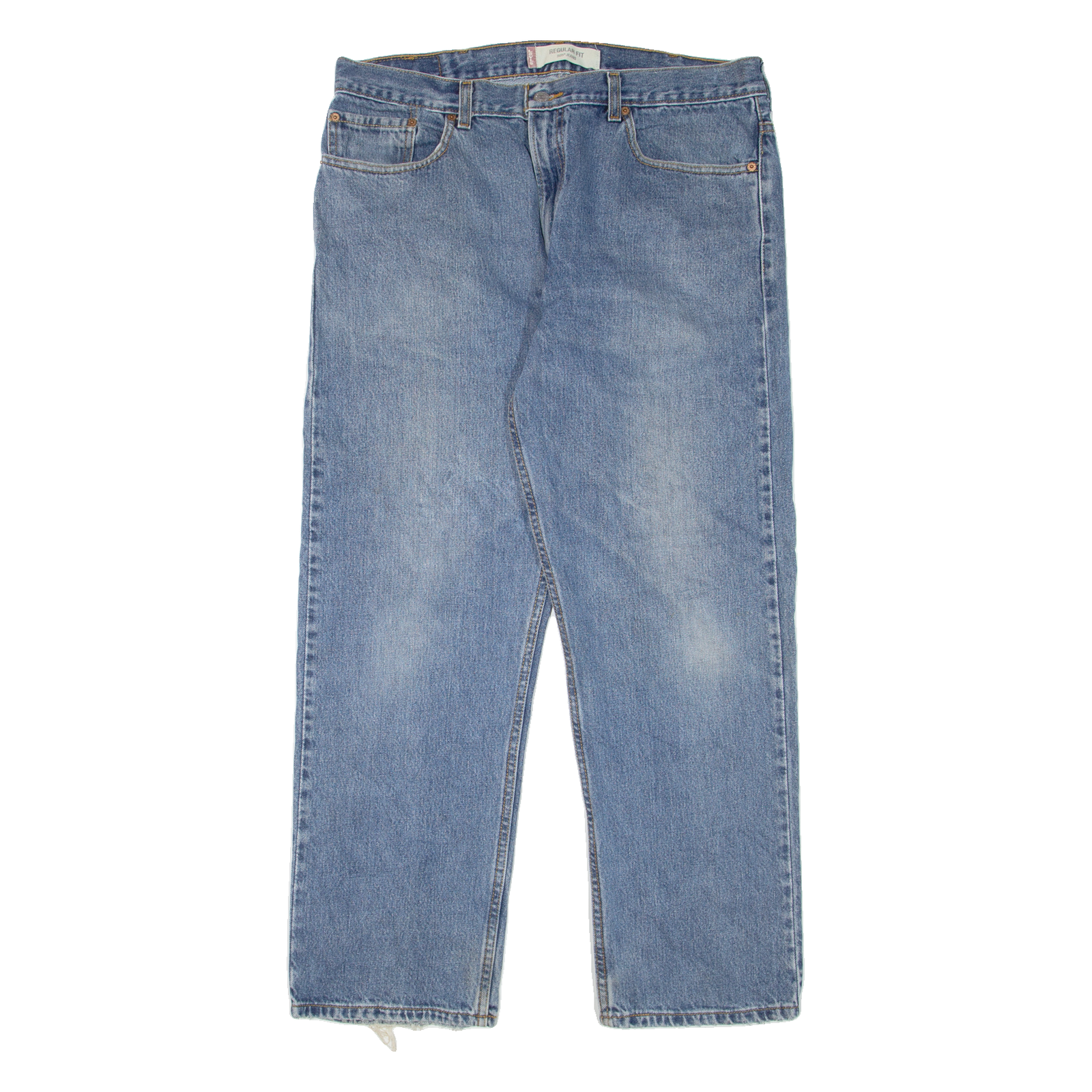 LEVI'S 505 Jeans Mens Blue Regular Straight Stone Wash W38 L30 Refurbished - N/A refurbished available on Cerqular