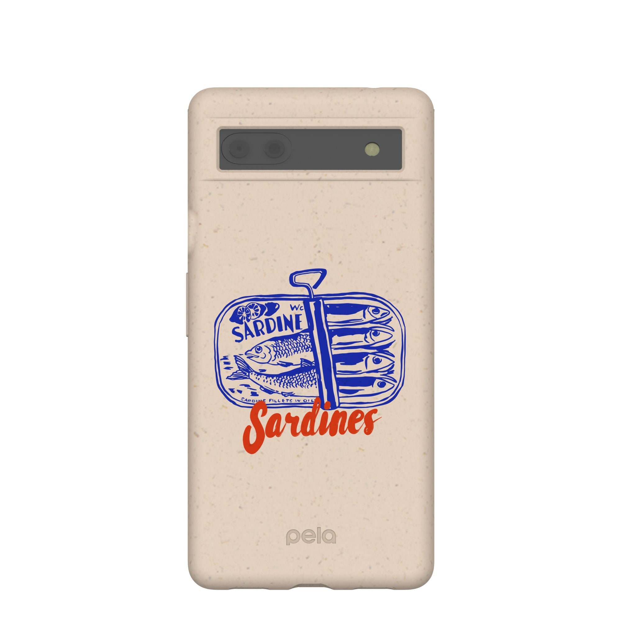 Seashell Sardines Google Pixel 6a Case Refurbished - Pela Case refurbished available on Cerqular