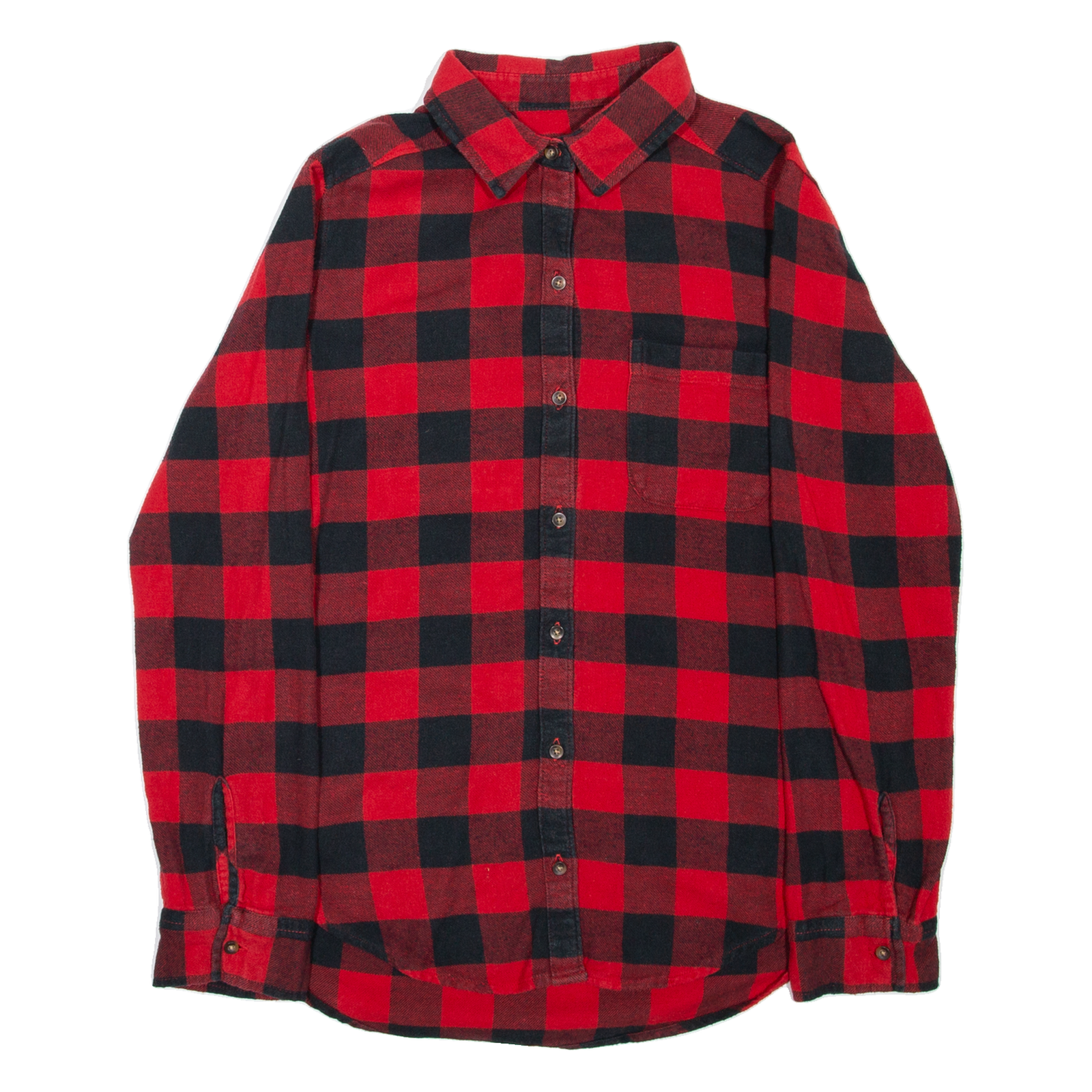 HOLLISTER Womens Flannel Shirt Red Check Long Sleeve S Refurbished - N/A refurbished available on Cerqular