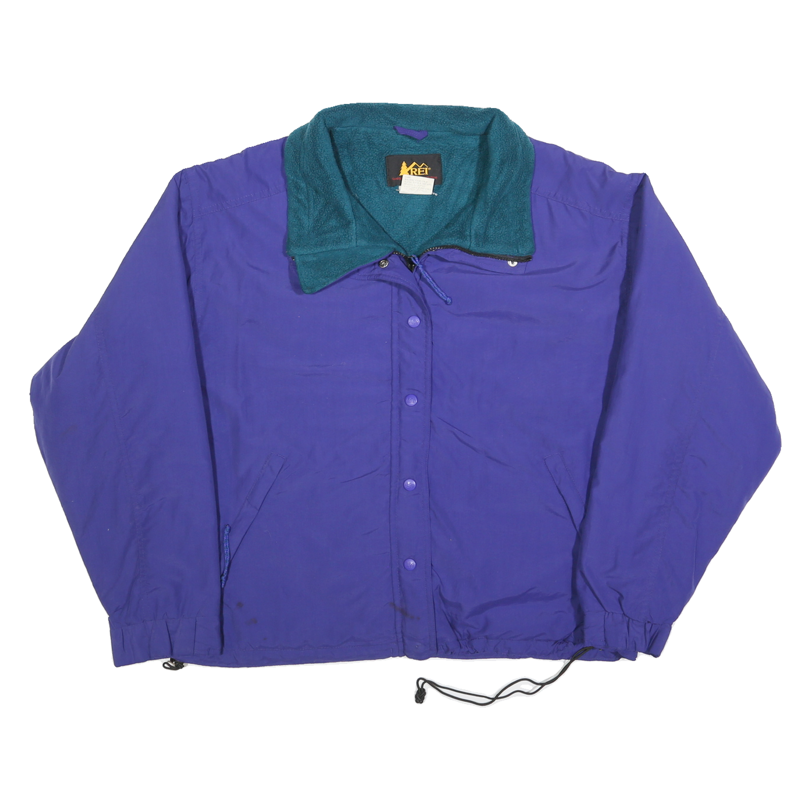 REI Womens Purple & Teal Outdoor Jacket L Polyester Blend Zip Casual Lightweight Refurbished - N/A refurbished available on Cerqular