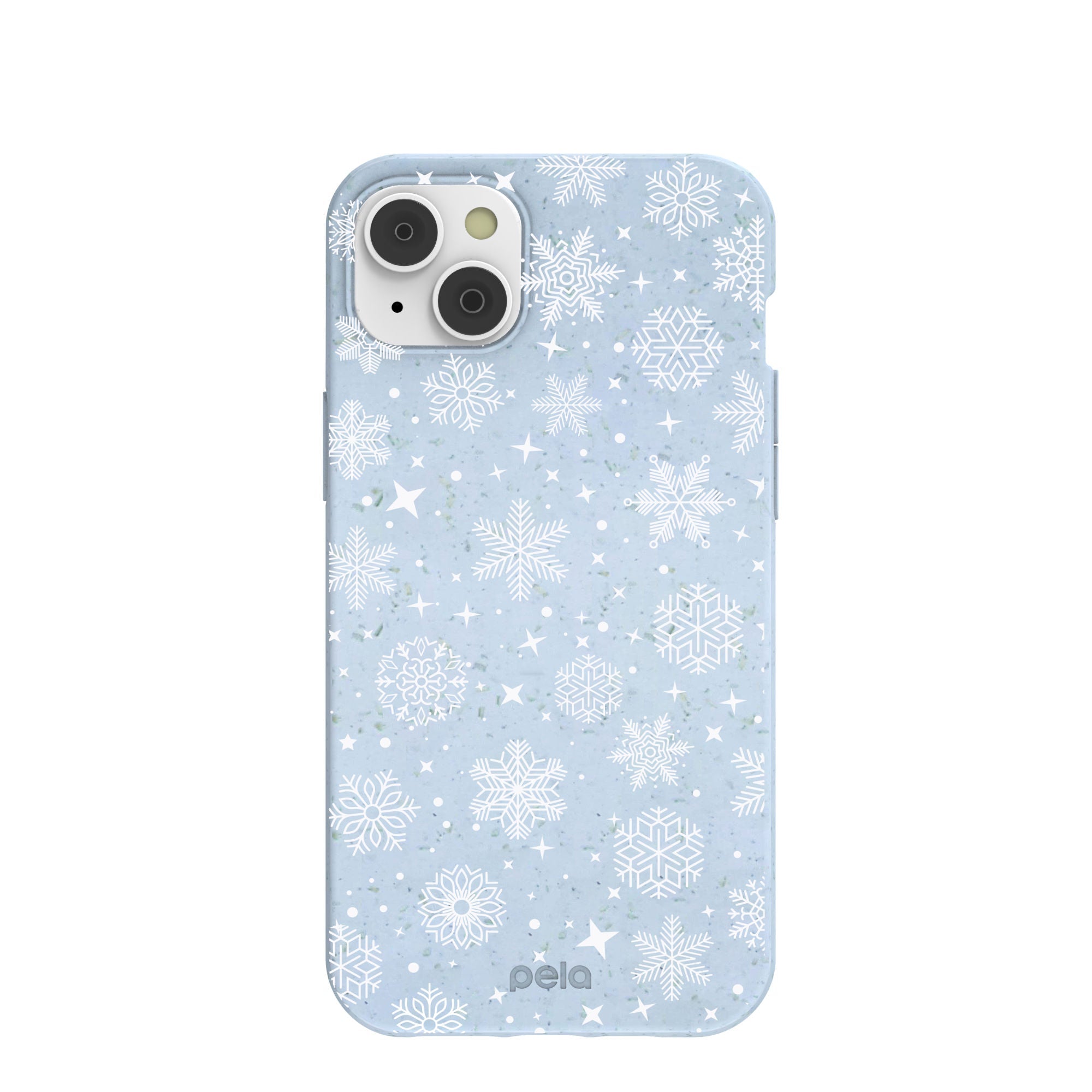 Powder Blue Let it Snow iPhone 14 Plus Case Refurbished - Pela Case refurbished available on Cerqular
