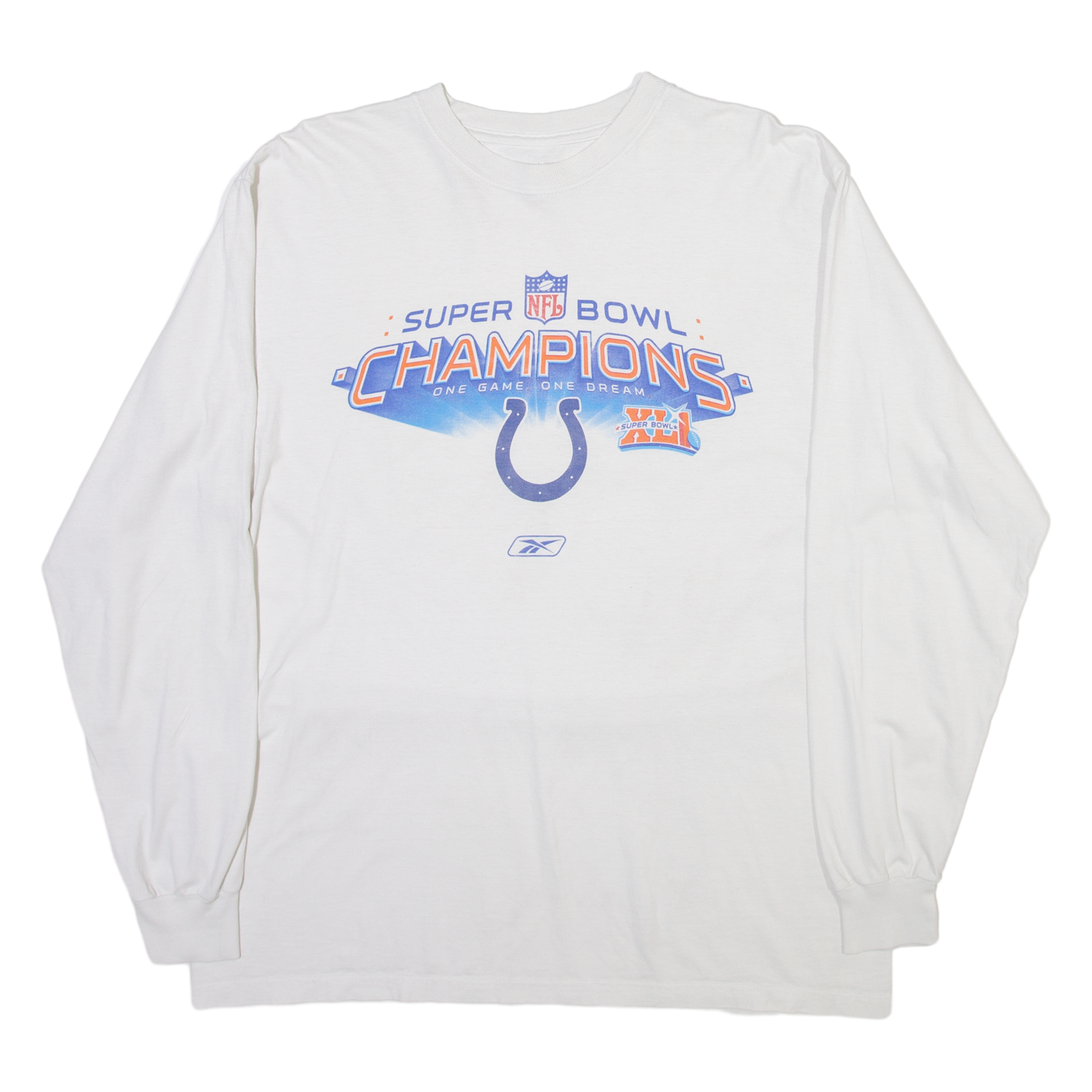 REEBOK Indianapolis Colts Mens T-Shirt White Long Sleeve USA L Refurbished - N/A refurbished available on Cerqular
