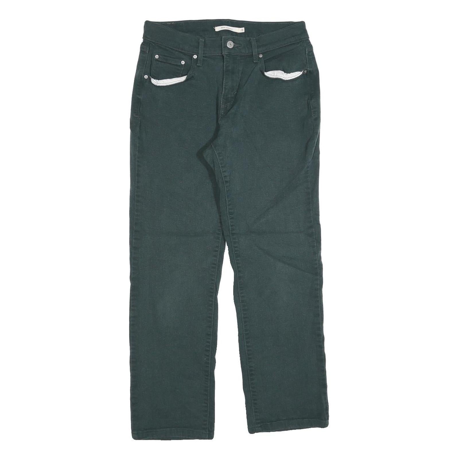 LEVI'S Womens 505 Jeans Regular Straight Denim Dark W28 L26 Zip Cotton Blend Refurbished - N/A refurbished available on Cerqular