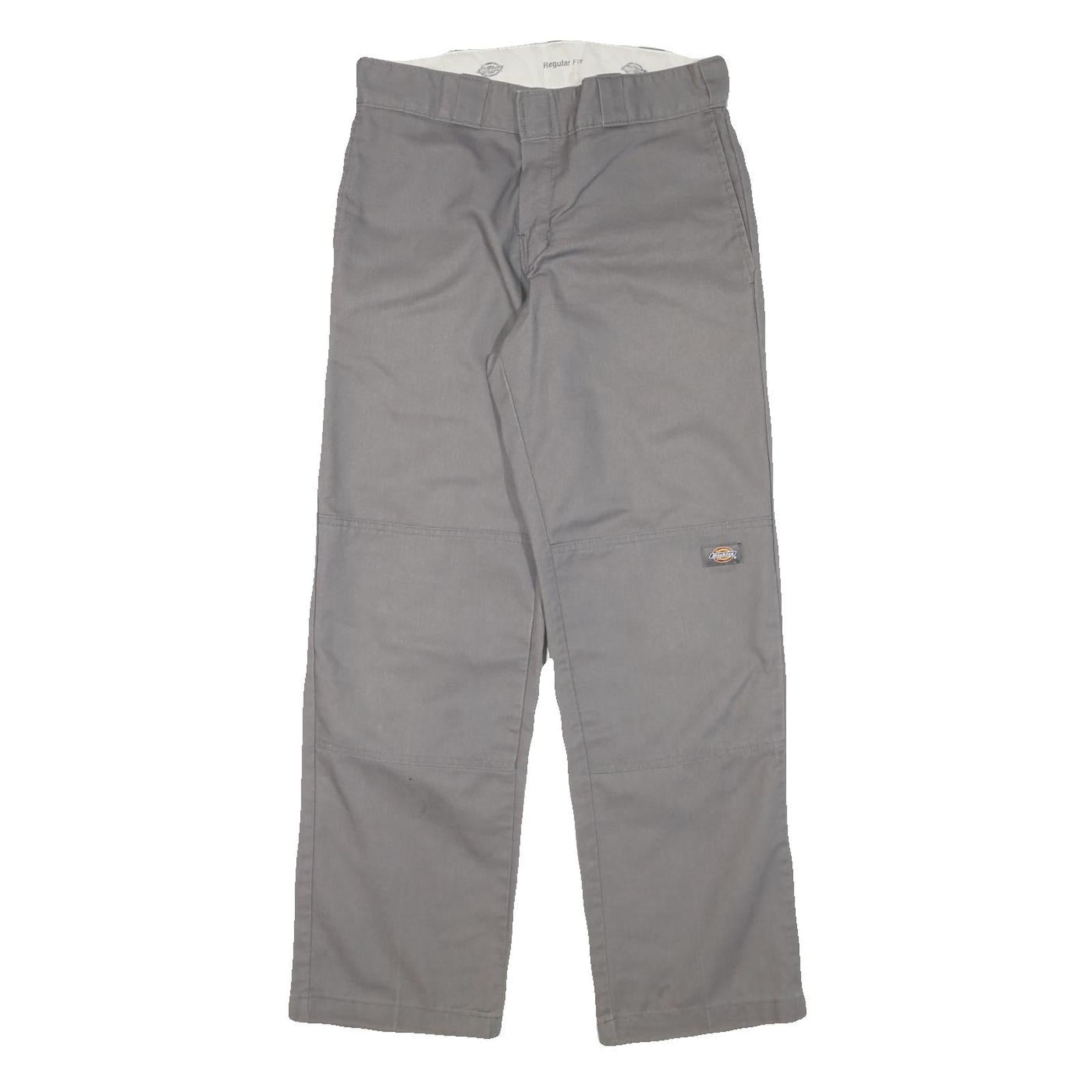 DICKIES Mens Cotton Blend Grey Regular Fit Straight Leg Trousers W30 L29 Refurbished - N/A refurbished available on Cerqular