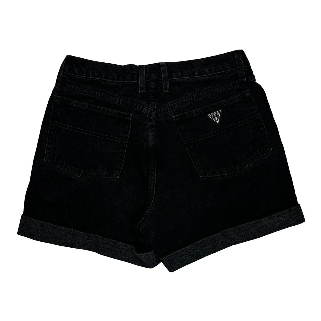Guess Denim Shorts - 28W UK 8 Black Denim Refurbished - Thrifted (note: this is a term often used to describe second- refurbished available on Cerqular