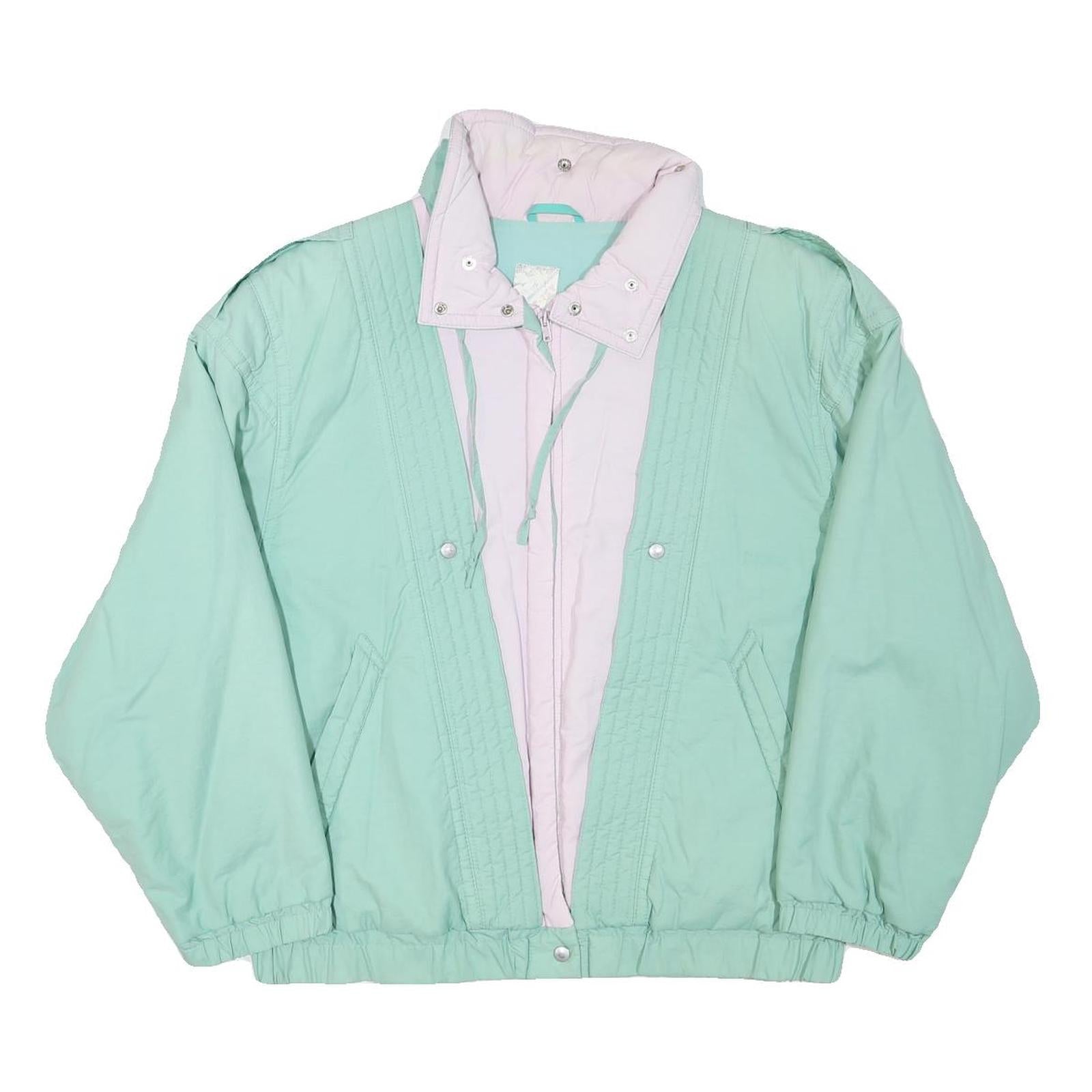 SPORT JET Womens Pastel Green & Light Pink Zip Jacket XL Polyester Blend Plain Refurbished - N/A refurbished available on Cerqular