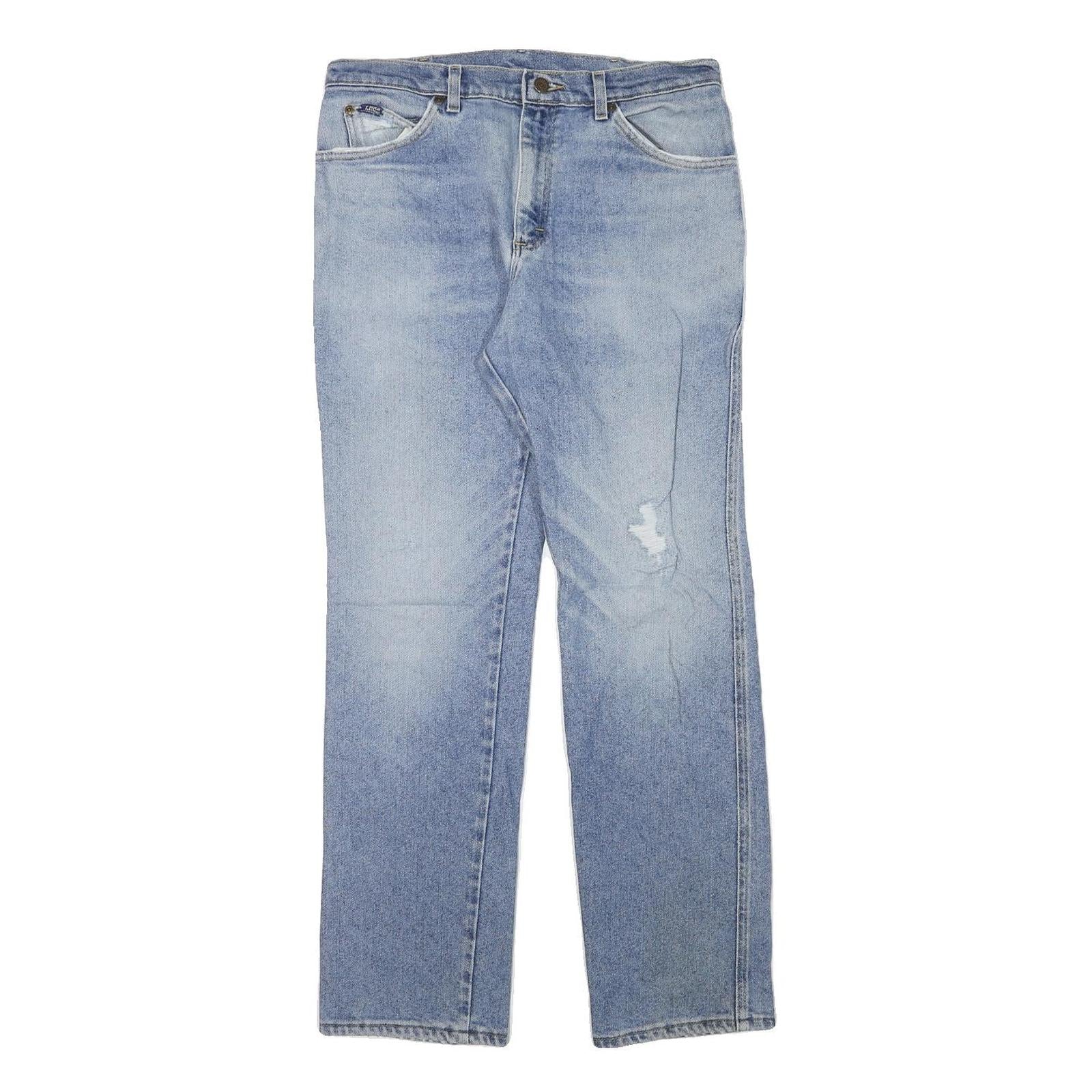 LEE Mens Regular Fit Light Blue Denim Jeans W32 L31 Zip Closure Casual Style Refurbished - N/A refurbished available on Cerqular
