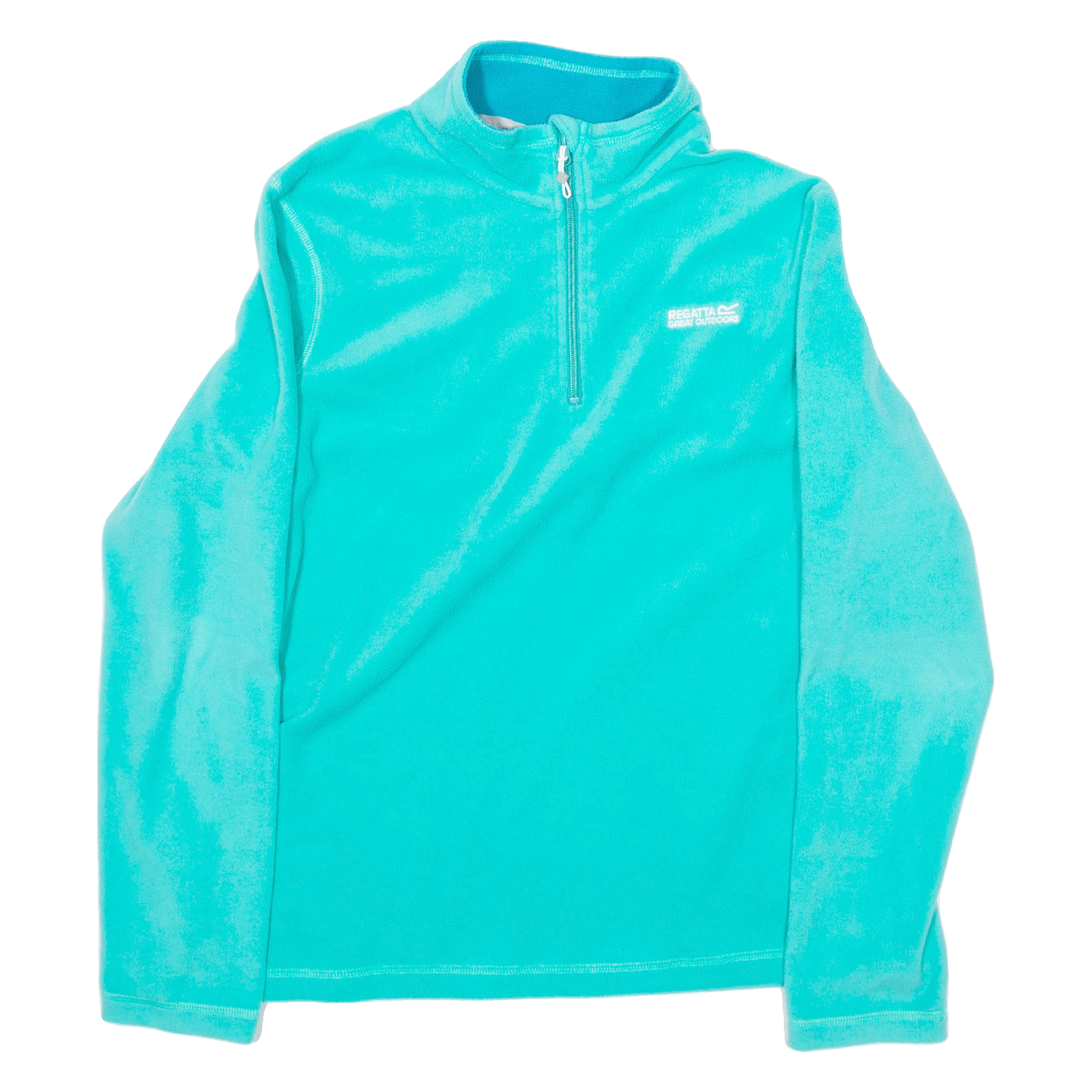 REGATTA Womens Fleece Blue 1/4 Zip Tight Knit UK 12 Refurbished - N/A refurbished available on Cerqular