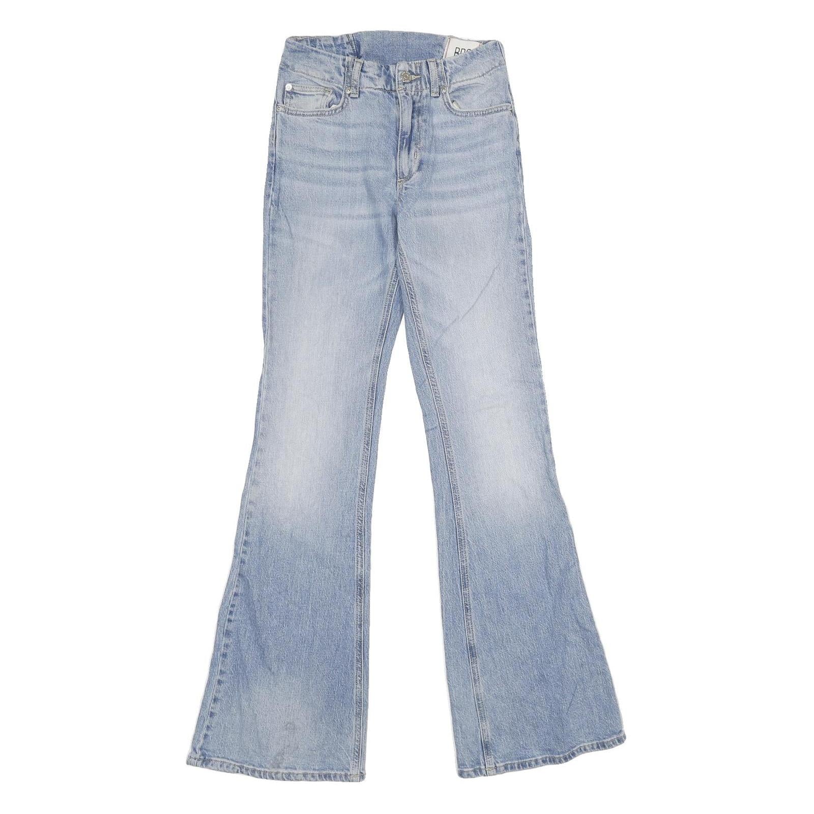 BDG Womens Jeans Blue Regular Flared Denim Light W25 L34 Stylish Vintage Refurbished - N/A refurbished available on Cerqular