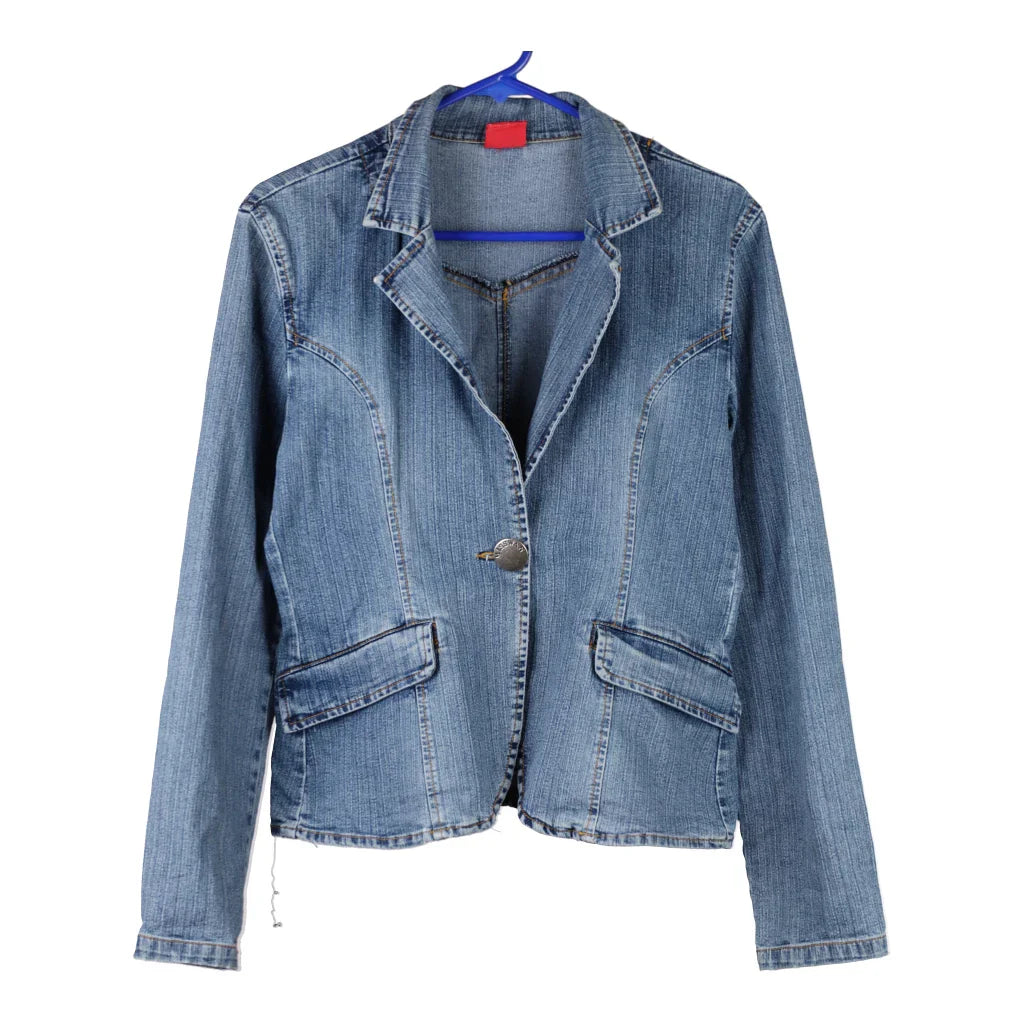 Unbranded Denim Jacket - Medium Blue Cotton Refurbished - Thrifted (note: this is a term often used to describe second- refurbished available on Cerqular