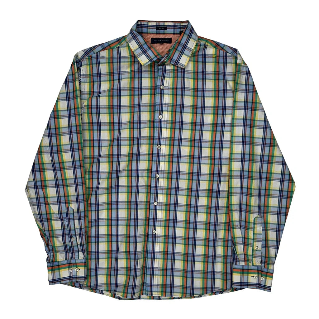 Tommy Hilfiger Checked Shirt - XL Multicoloured Cotton Refurbished - Thrifted (note: this is a term often used to describe second- refurbished available on Cerqular