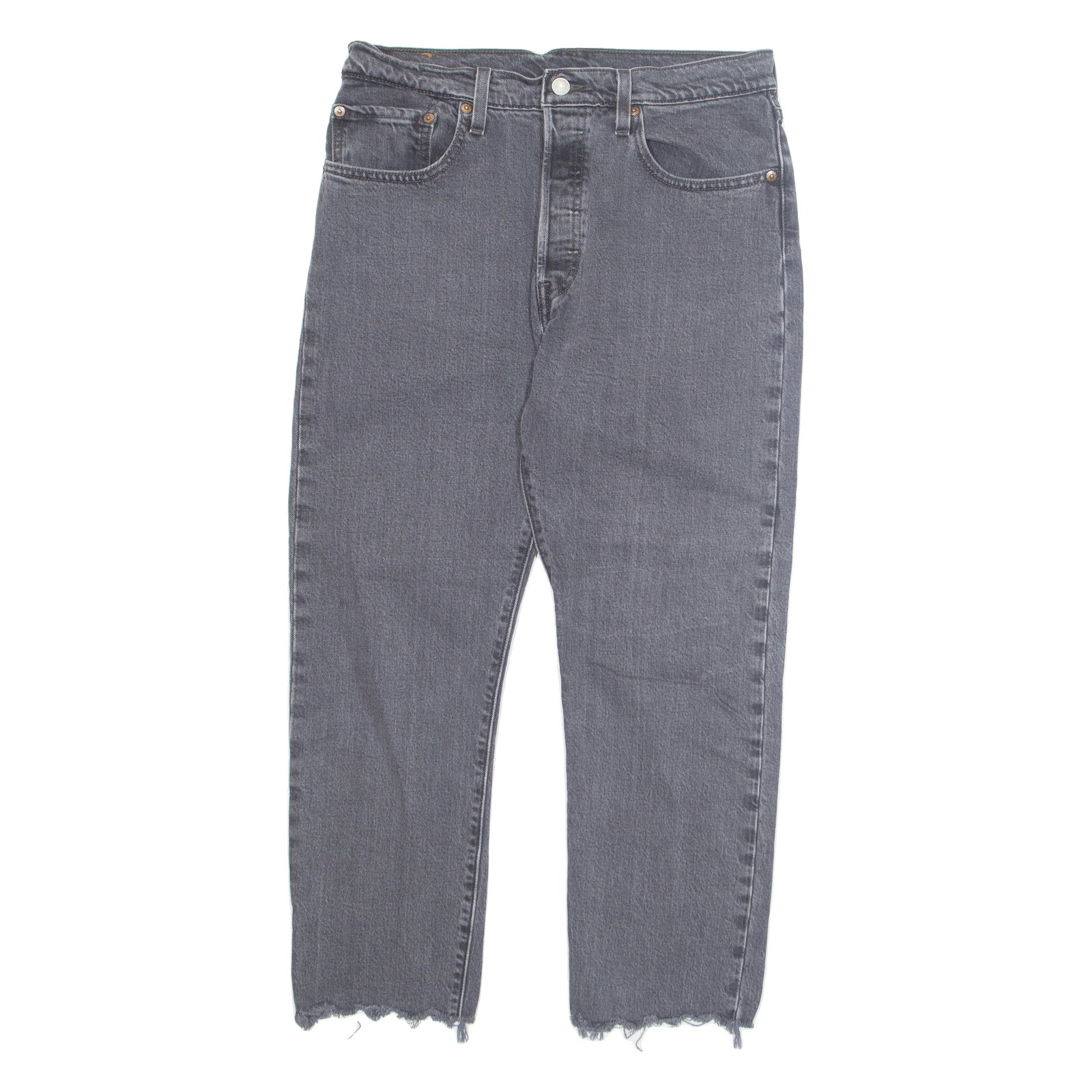 LEVI'S 501 Jeans Mens Grey Regular Straight W30 L26 Refurbished - N/A refurbished available on Cerqular