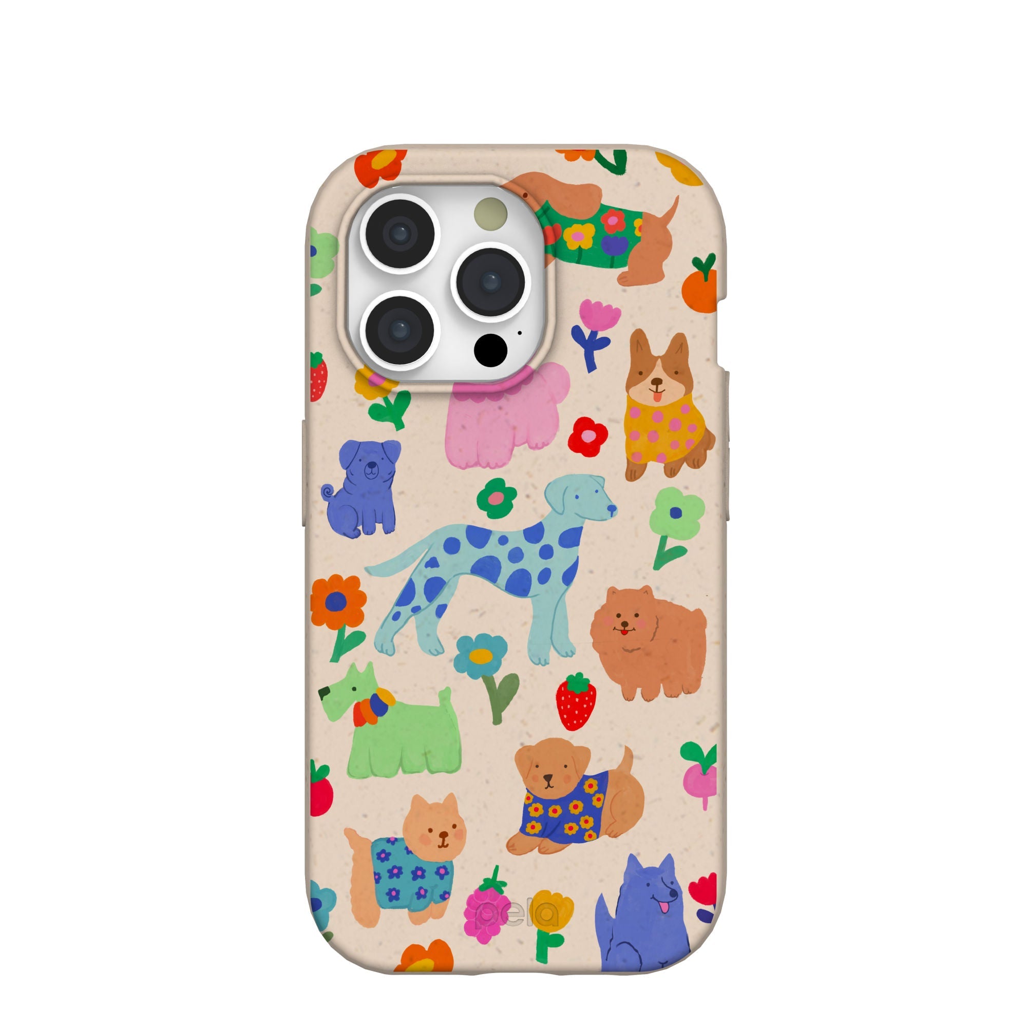 Seashell Pup Bloom iPhone 15 Pro Case Refurbished - Pela Case refurbished available on Cerqular
