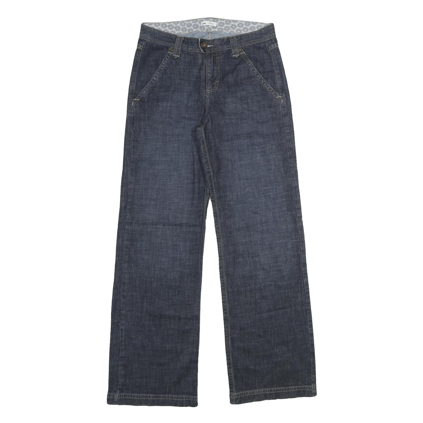 LEE Womens Jeans Blue Relaxed Straight Denim Medium W30 L34 Classic Casual Refurbished - N/A refurbished available on Cerqular
