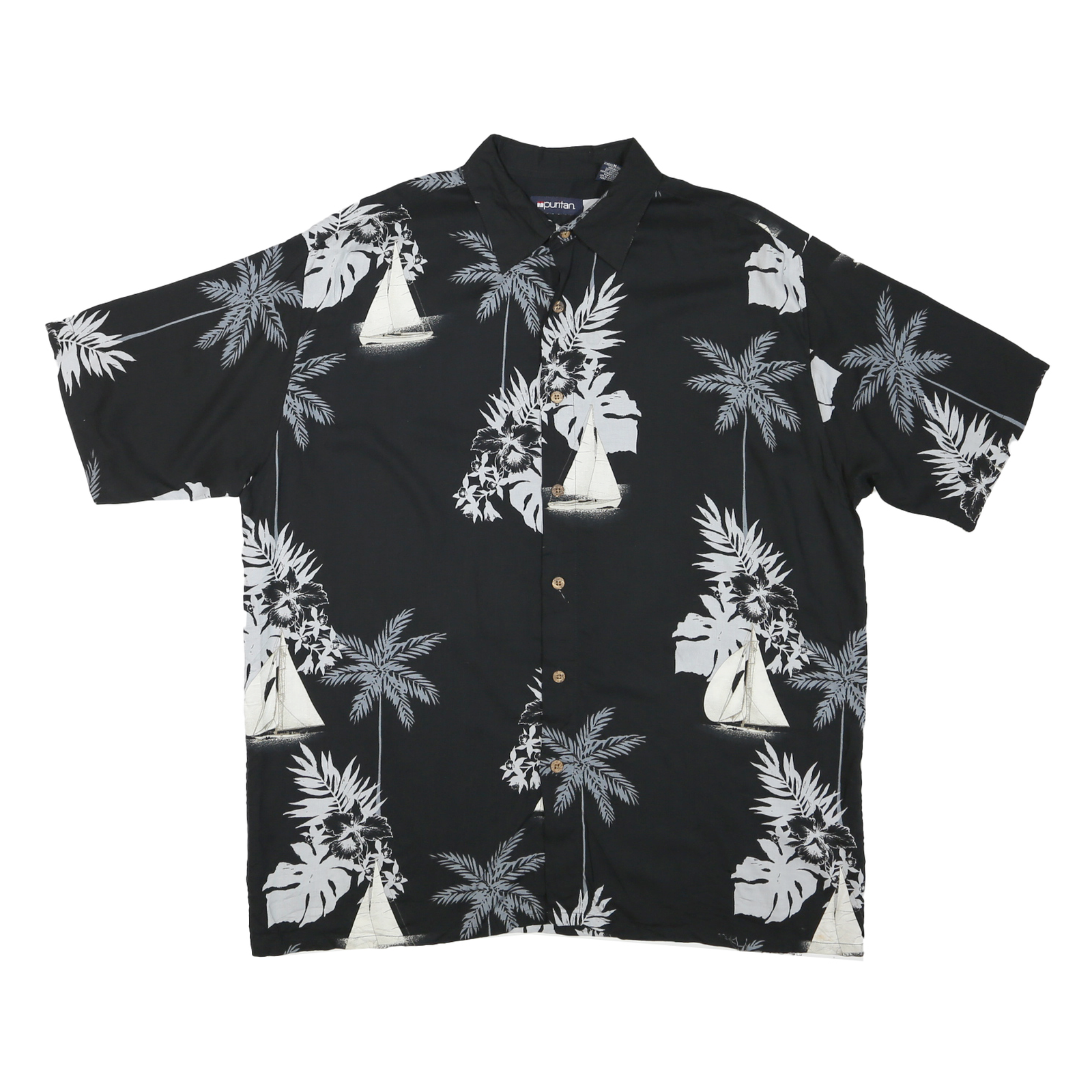 Buy PURITAN Mens Black Plain Hawaiian Shirt M Cotton Blend Short Sleeve Casual Refurbished - $16.89 PURITAN Mens Black Plain Hawaiian Shirt M Cotton Blend Short Sleeve Casual Refurbished - N/A refurbished available on Cerqular