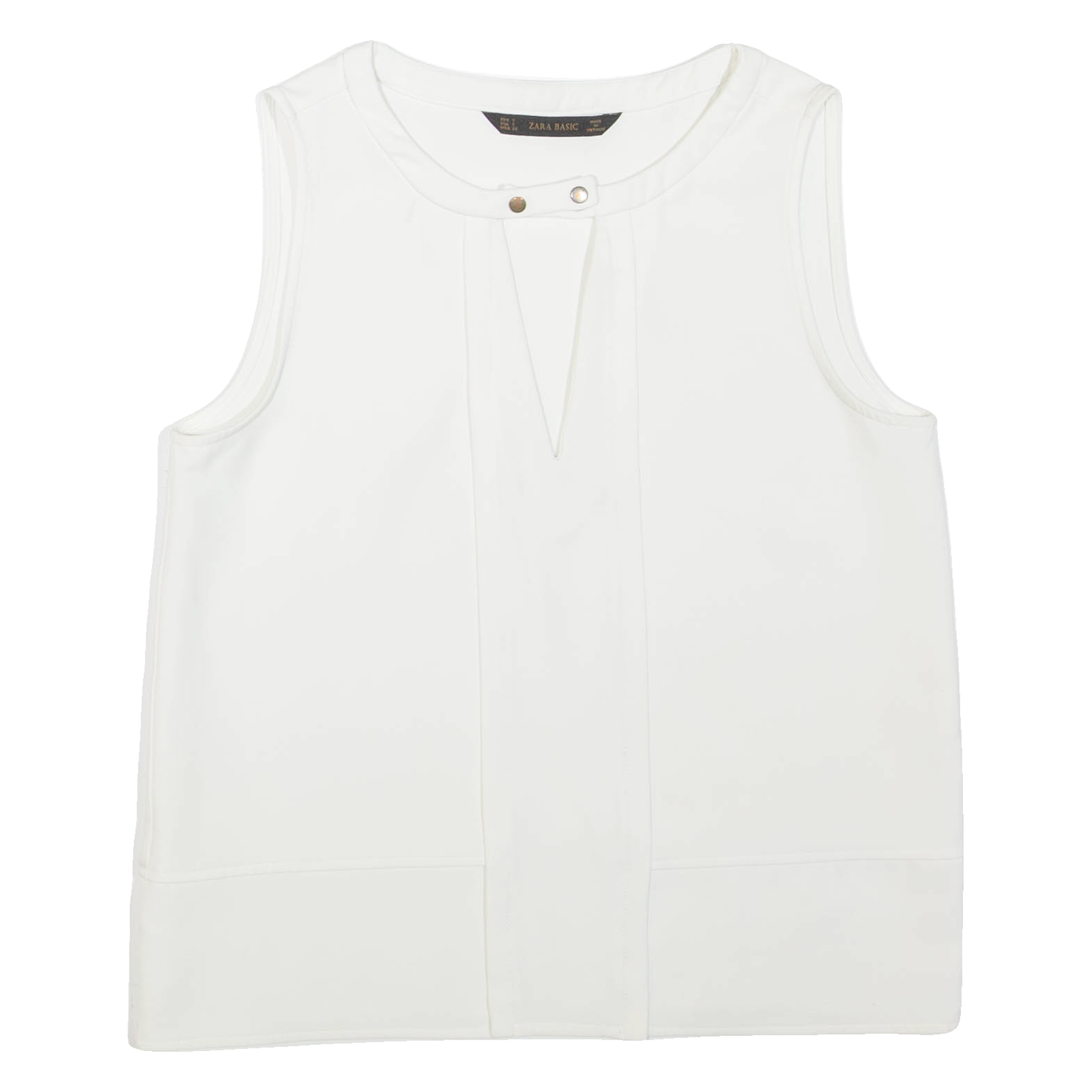 ZARA Womens Top White Sleeveless S Refurbished - N/A refurbished available on Cerqular