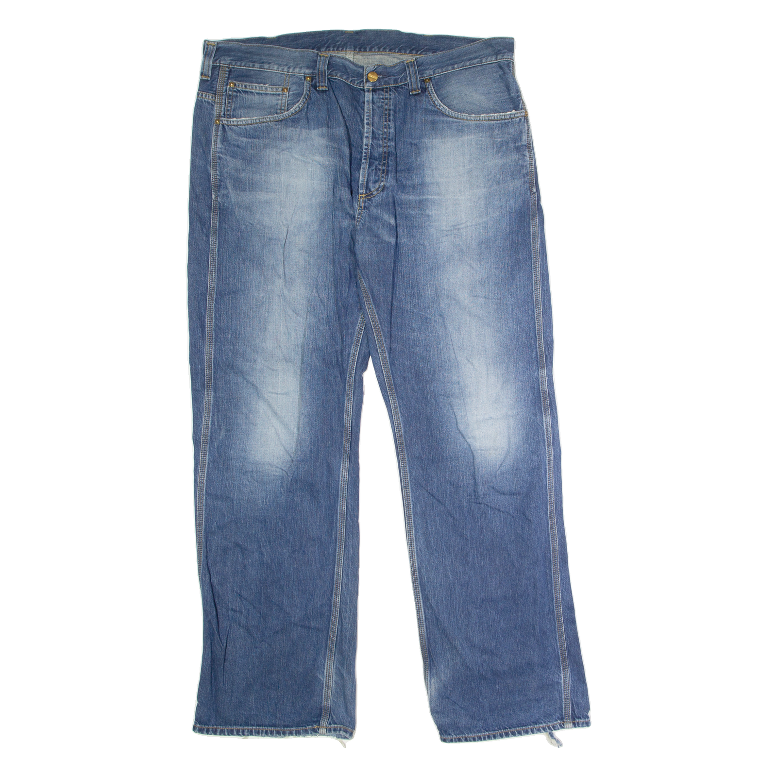 CARHARTT WIP Retro Mens Jeans Blue Relaxed Straight Stone Wash W38 L34 Refurbished - N/A refurbished available on Cerqular