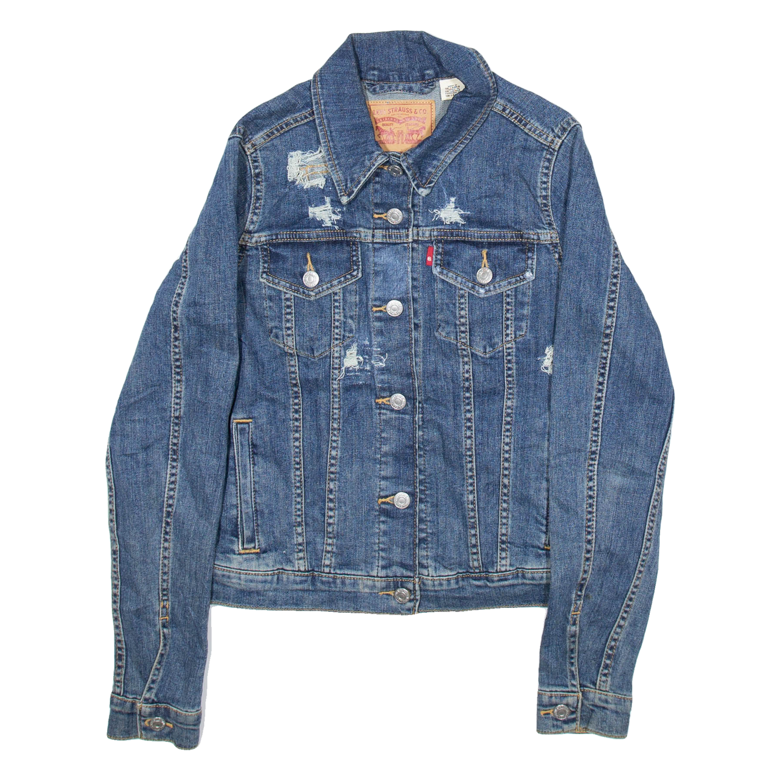 LEVI'S Womens Denim Jacket Blue S Refurbished - N/A refurbished available on Cerqular