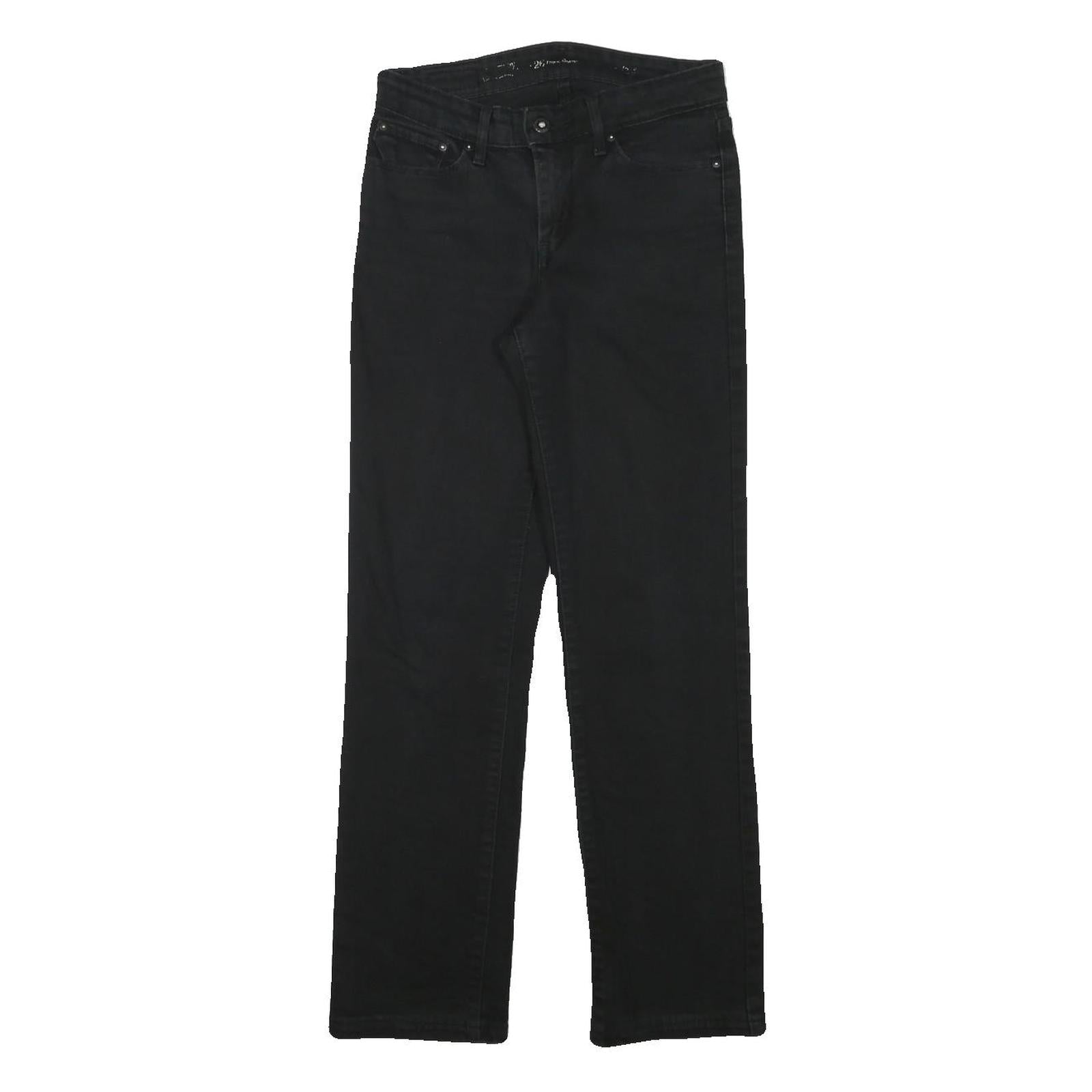 LEVI'S Womens Jeans Black Regular Straight Denim W26 L27 Classic Casual Zip Refurbished - N/A refurbished available on Cerqular