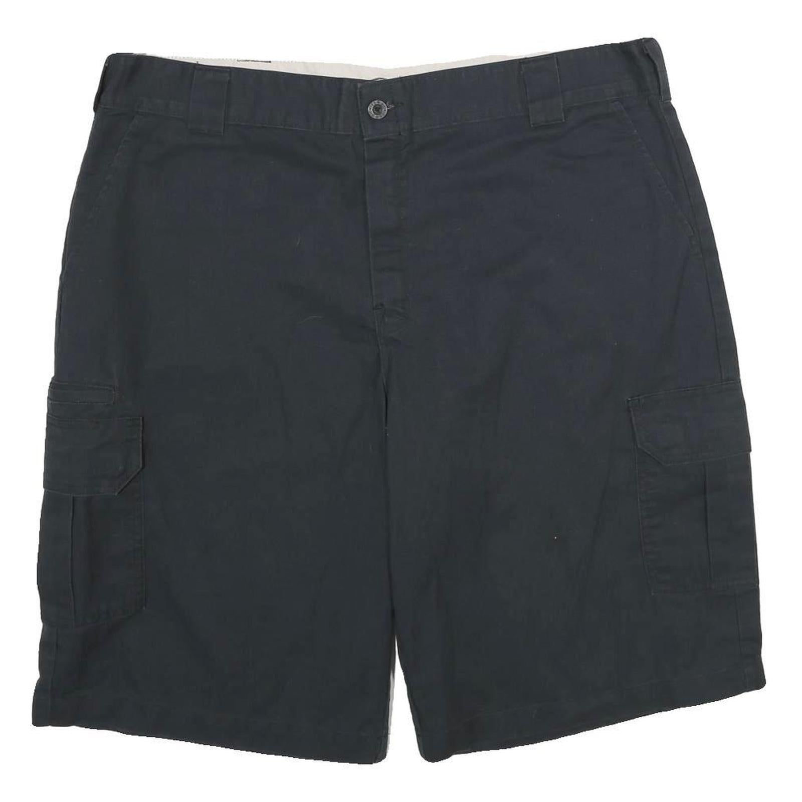 DICKIES Mens Cargo Black Shorts XL W40 Workwear Polyester Blend Refurbished - N/A refurbished available on Cerqular