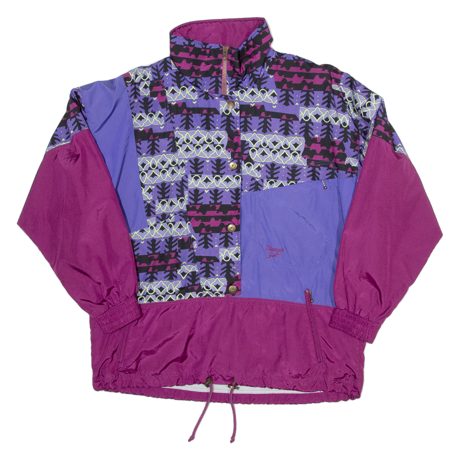 TRIUMPH INTERNATIONAL Womens Pullover Jacket Purple Crazy Pattern 2XL Refurbished - N/A refurbished available on Cerqular