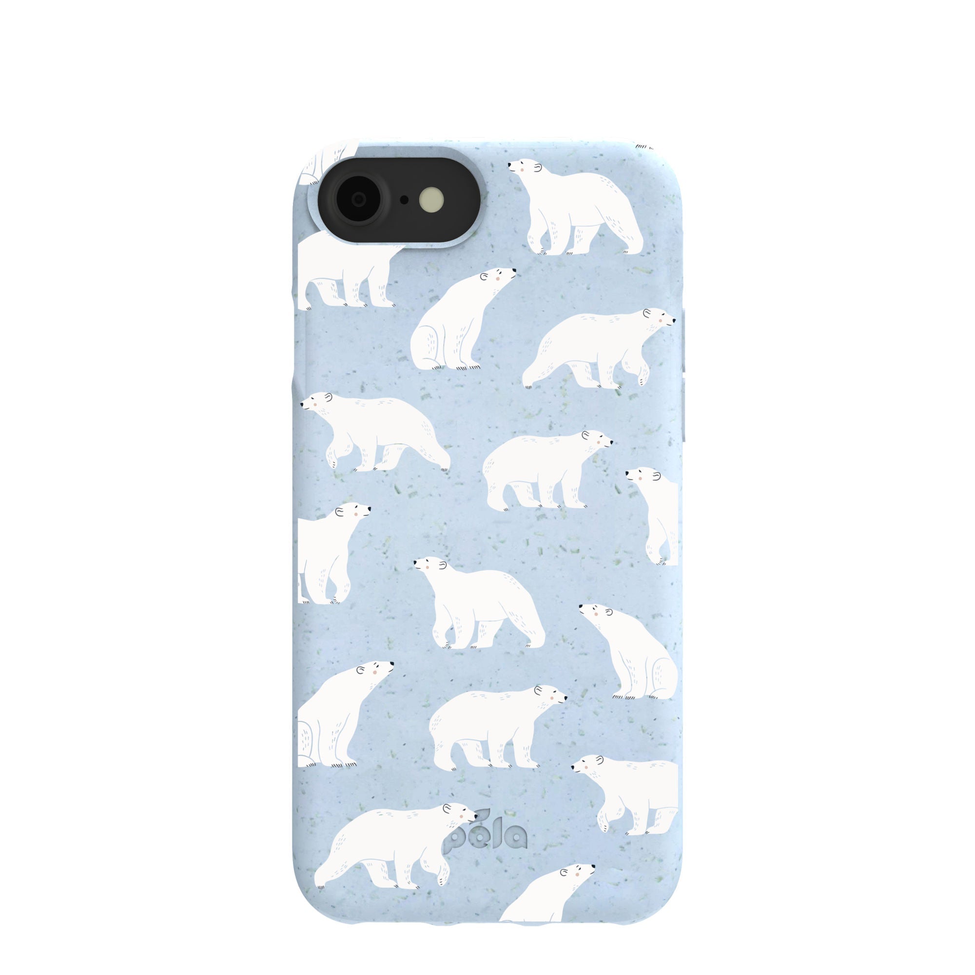 Powder Blue Ice Bears iPhone 6/6s/7/8/SE Case Refurbished - Pela Case refurbished available on Cerqular