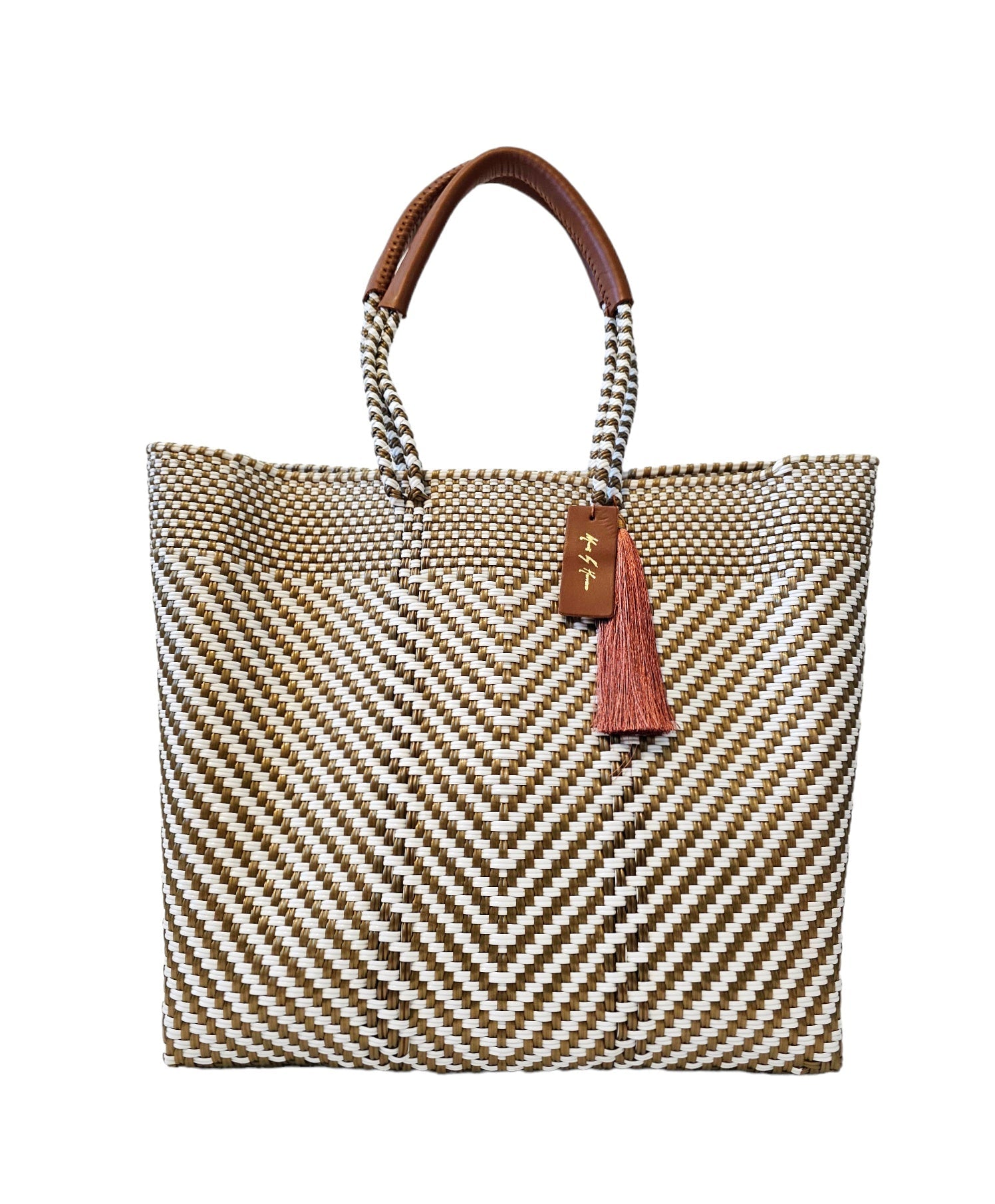 Ivory Luxe Resort Tote Bag Refurbished - Mavis by Herrera refurbished available on Cerqular