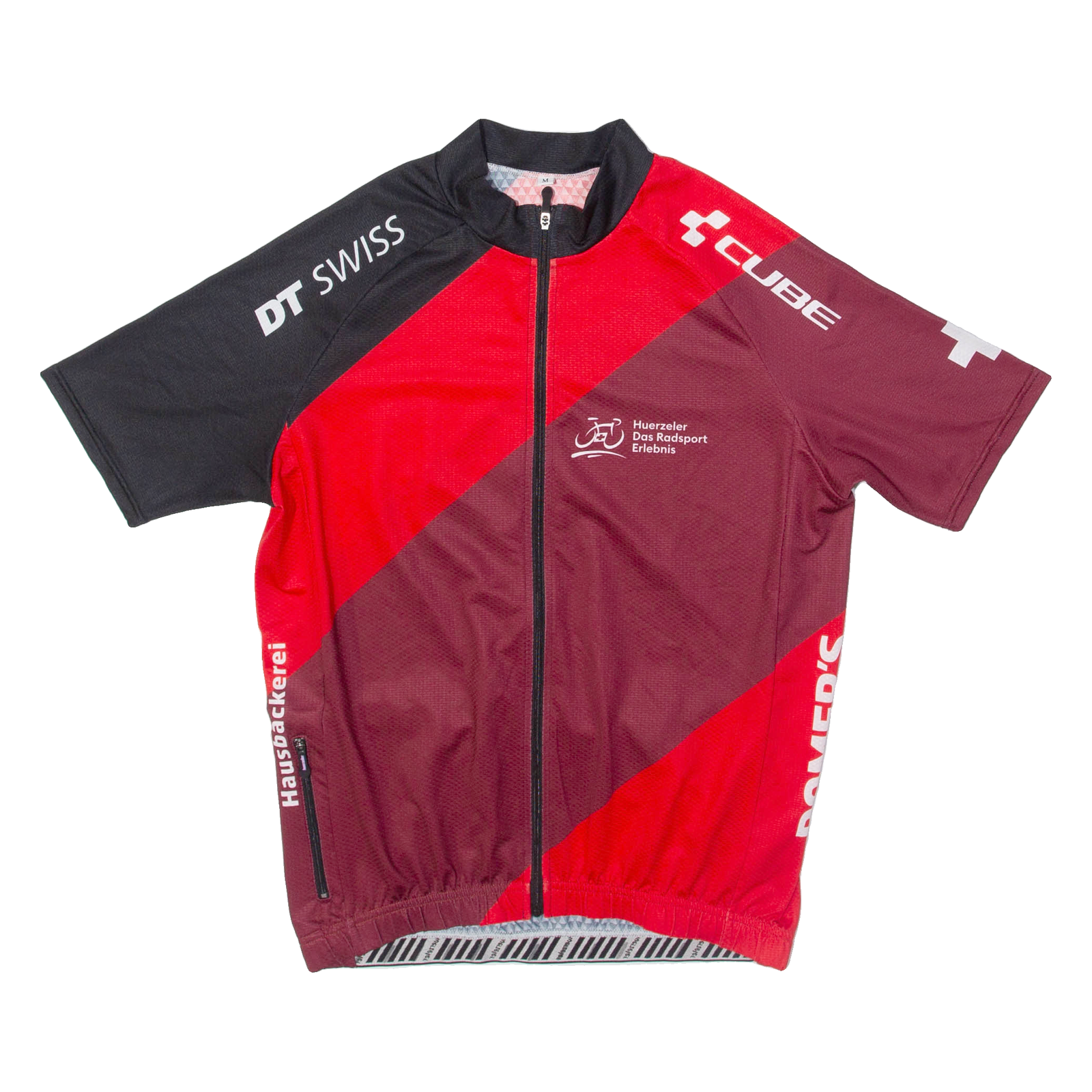 CUBE Full Zip Cycling Mens Jersey Red M Refurbished - N/A refurbished available on Cerqular